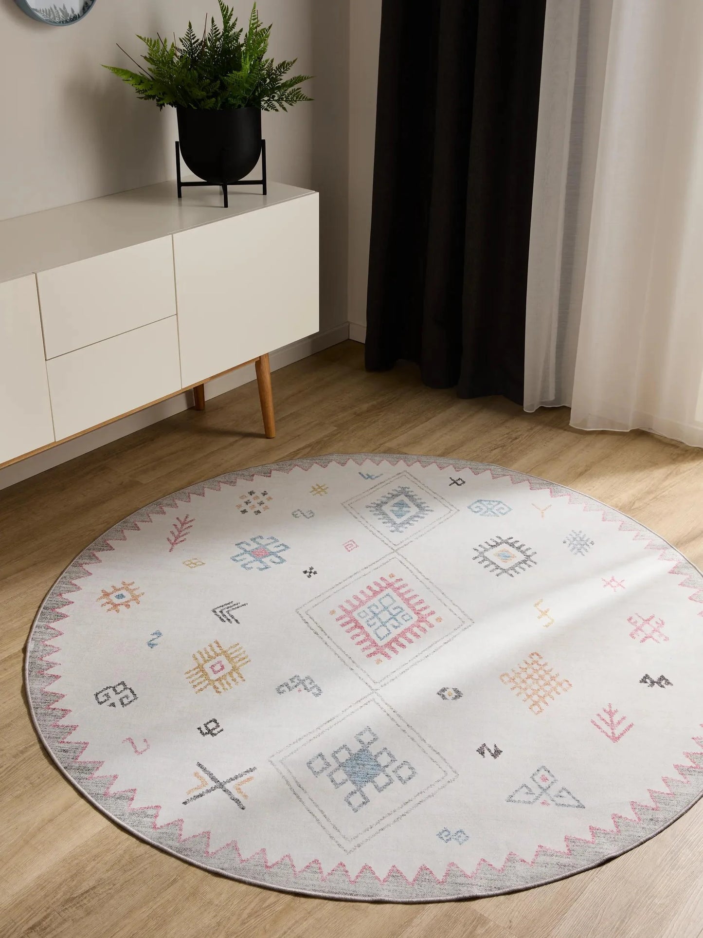 ATLAS Flerfarvet Vaskbart Tæppe