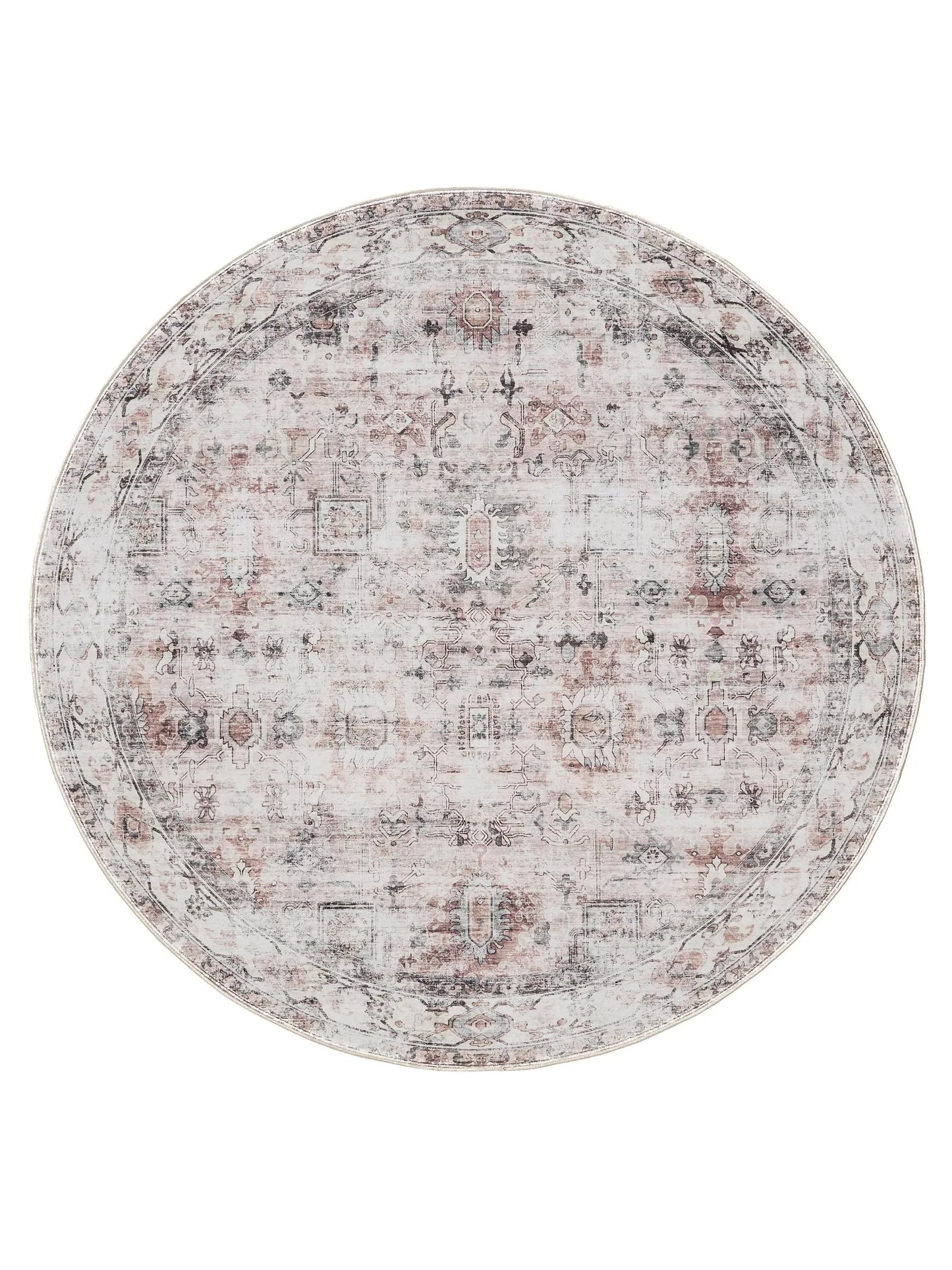ATLAS Creme Taupe Vaskbart Tæppe