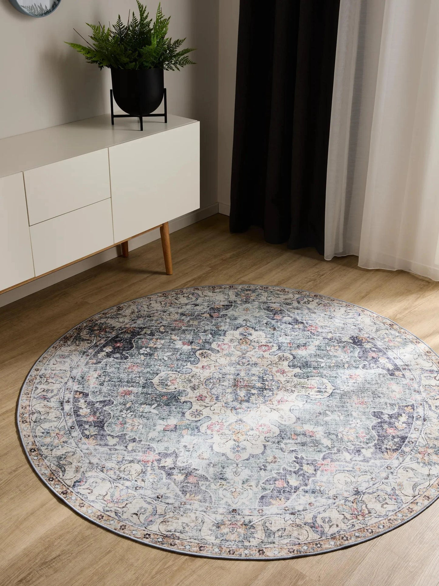 ATLAS Blå Vaskbart Tæppe