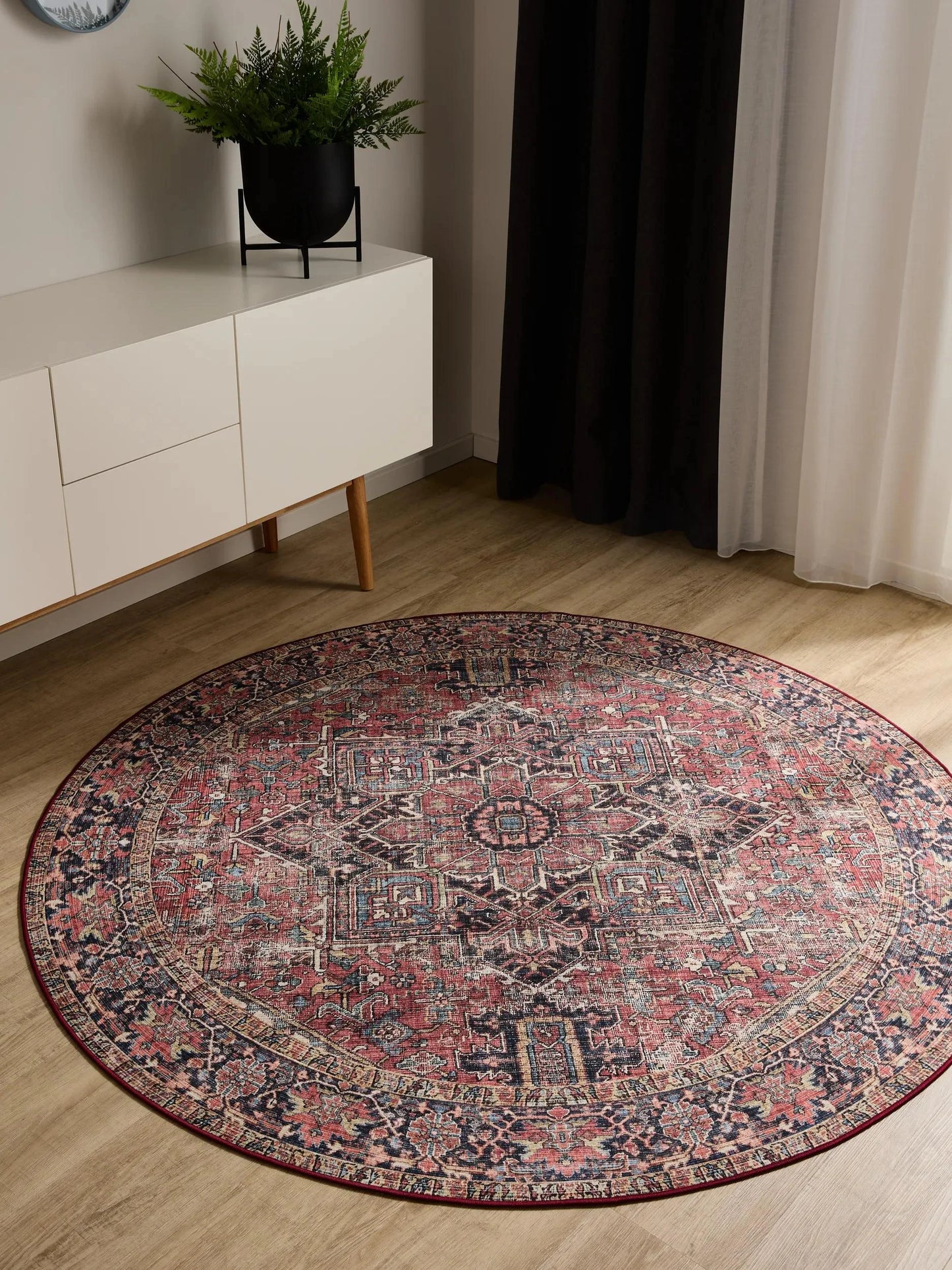 ATLAS Flerfarvet Beige Vaskbart Tæppe