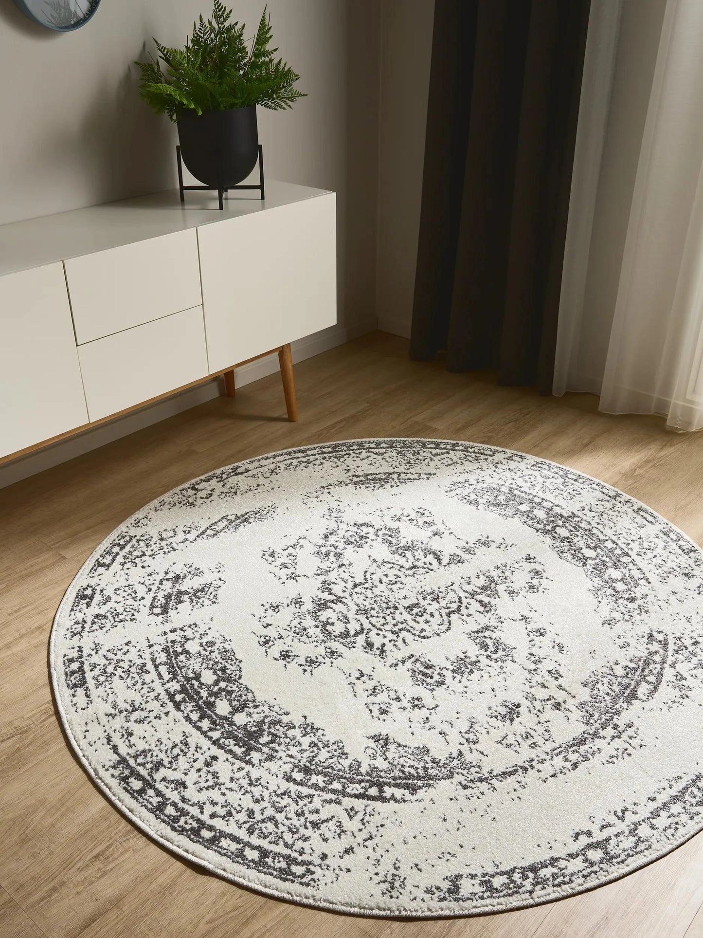 ZOE Creme Grå Tæppe