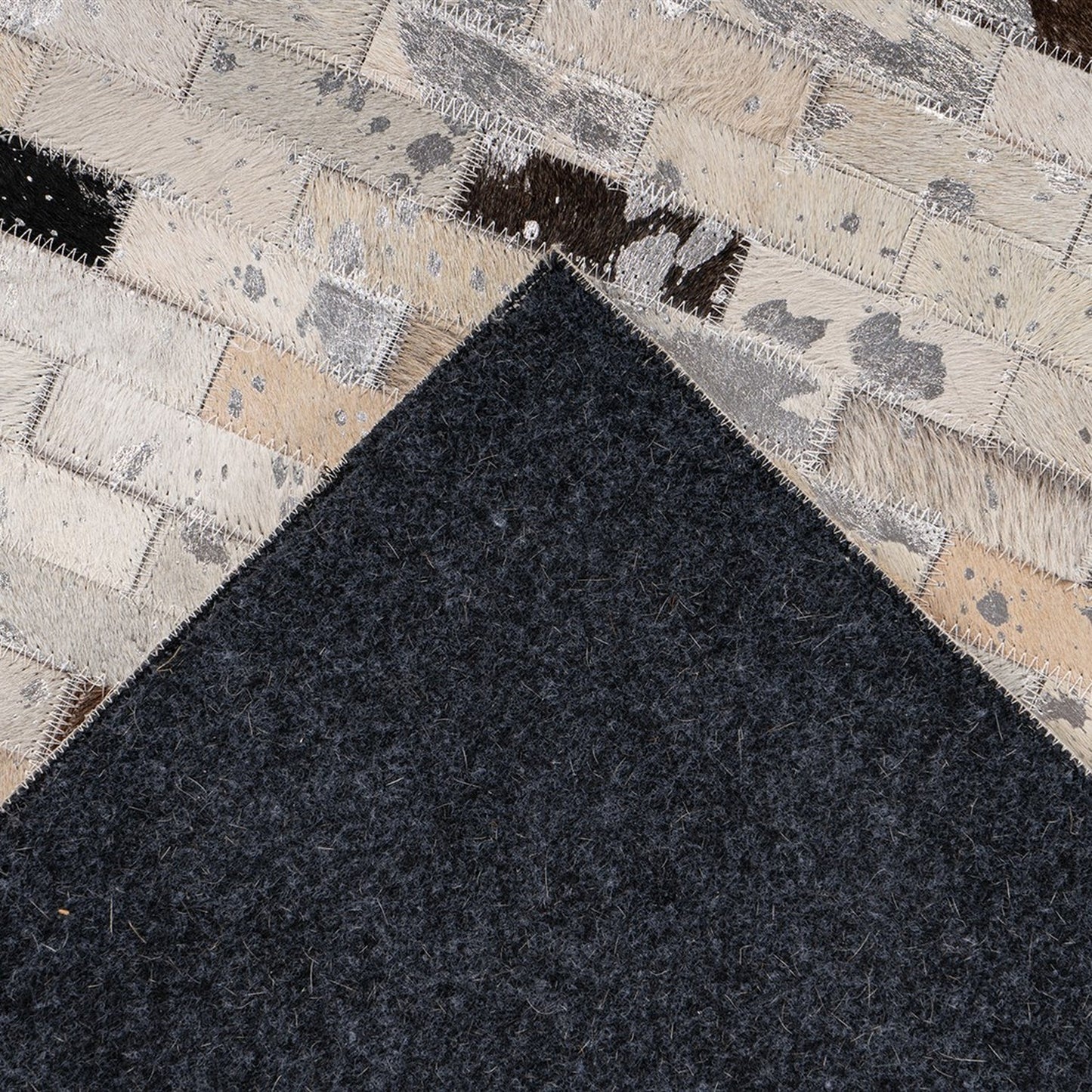 Lavin 525 Tæppe Patchwork Udtryk I Ægte Læder - Billede 4