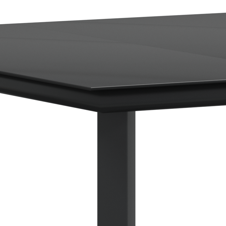 Spisestuesæt 5 Pcs Lys Grå og Sort 160 X 80 X 74 Cm - billede 12