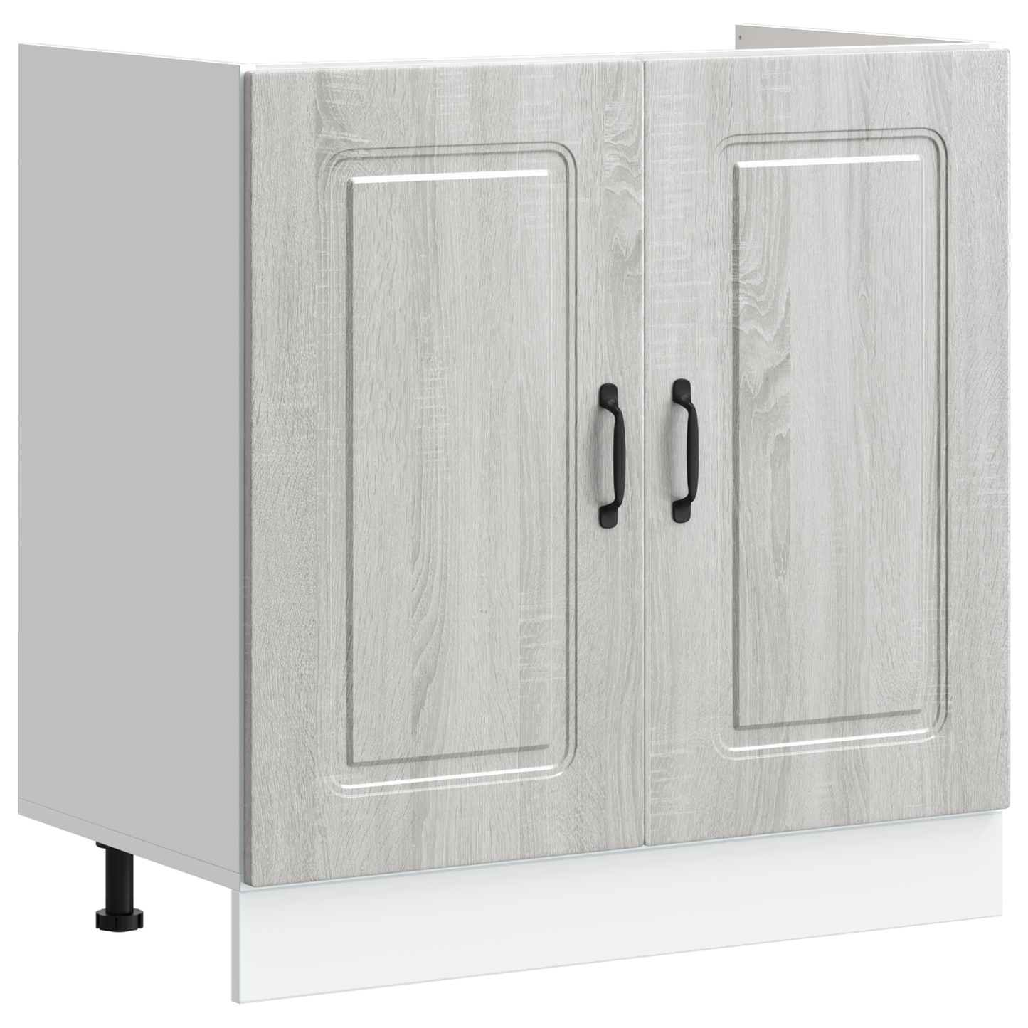 Køkkenskab Kalmar 2 Pcs Grå 80 X 46 X 81.5 Cm Konstrueret Træ - Billede 4