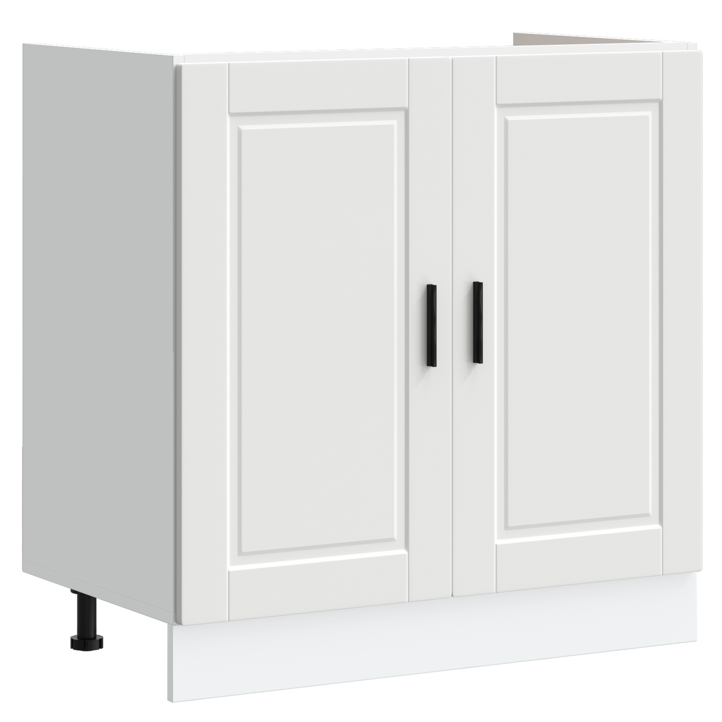 Vaskeskabsbase Med Dør Porto 2 Pcs Hvid 80 X 46 X 84.5 Cm - Billede 4