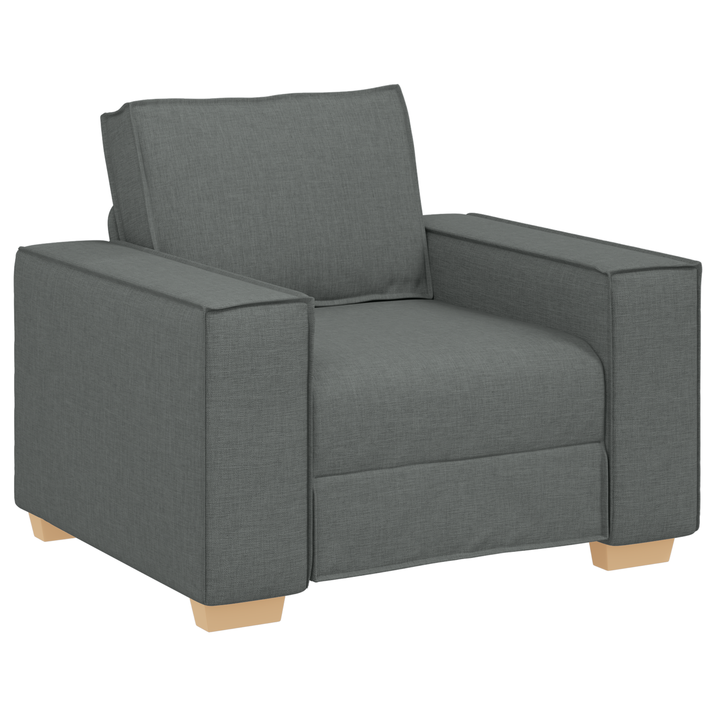 3-Delt Sofasæt Med Puder Mørkegrå Stof