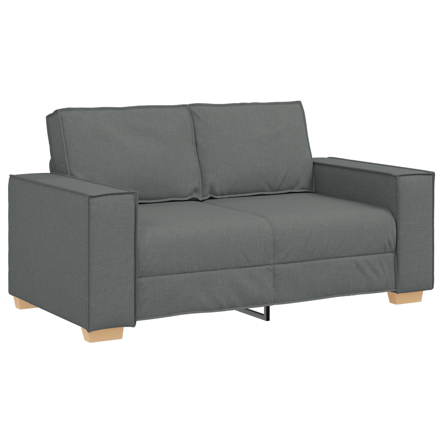 3-Delt Sofasæt Med Puder Mørkegrå Stof