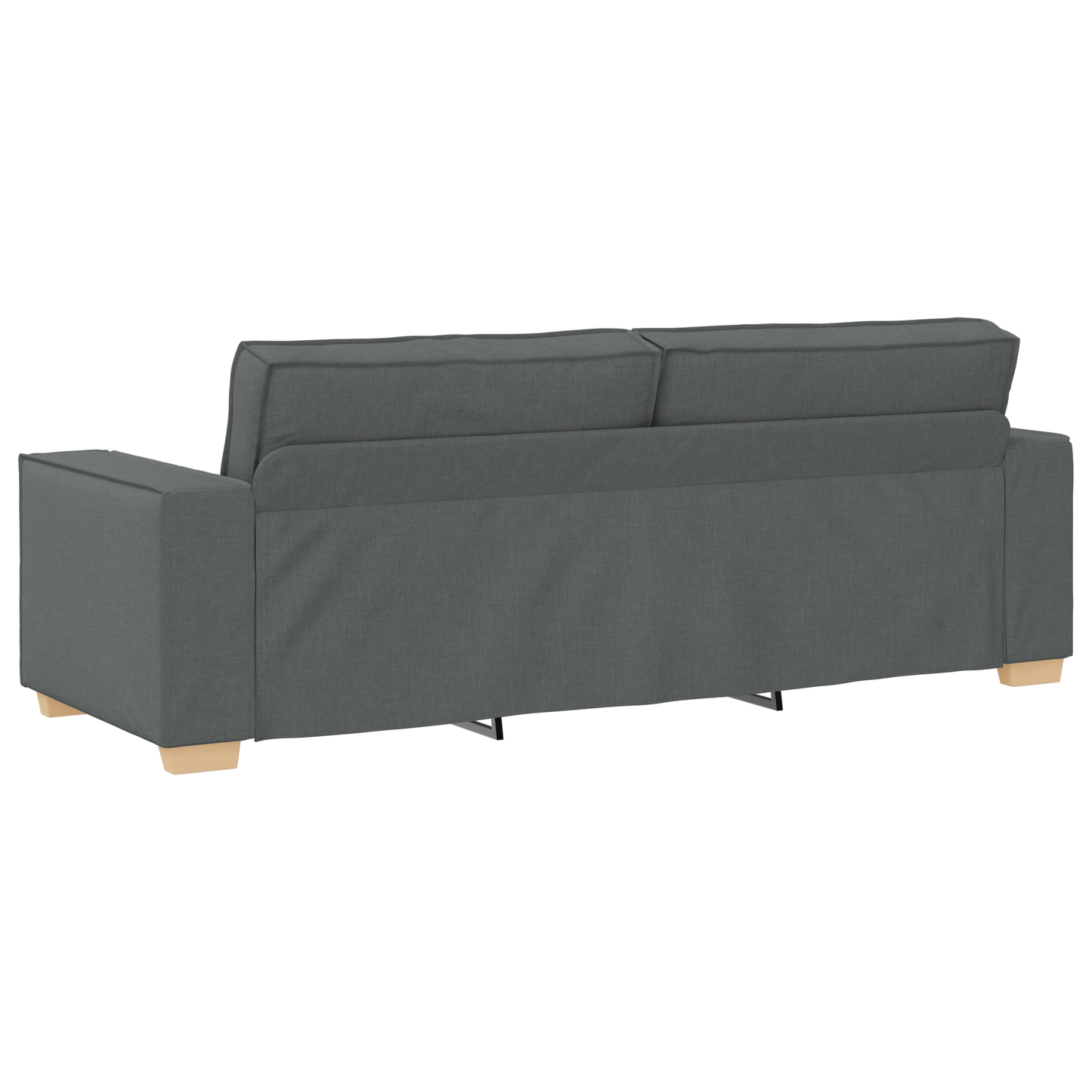3-Delt Sofasæt Med Puder Mørkegrå Stof