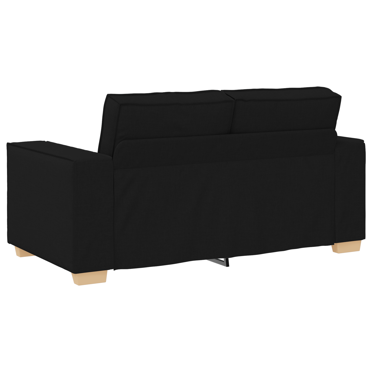 3-Delt Sofa Sæt Med Puder Sort Stof