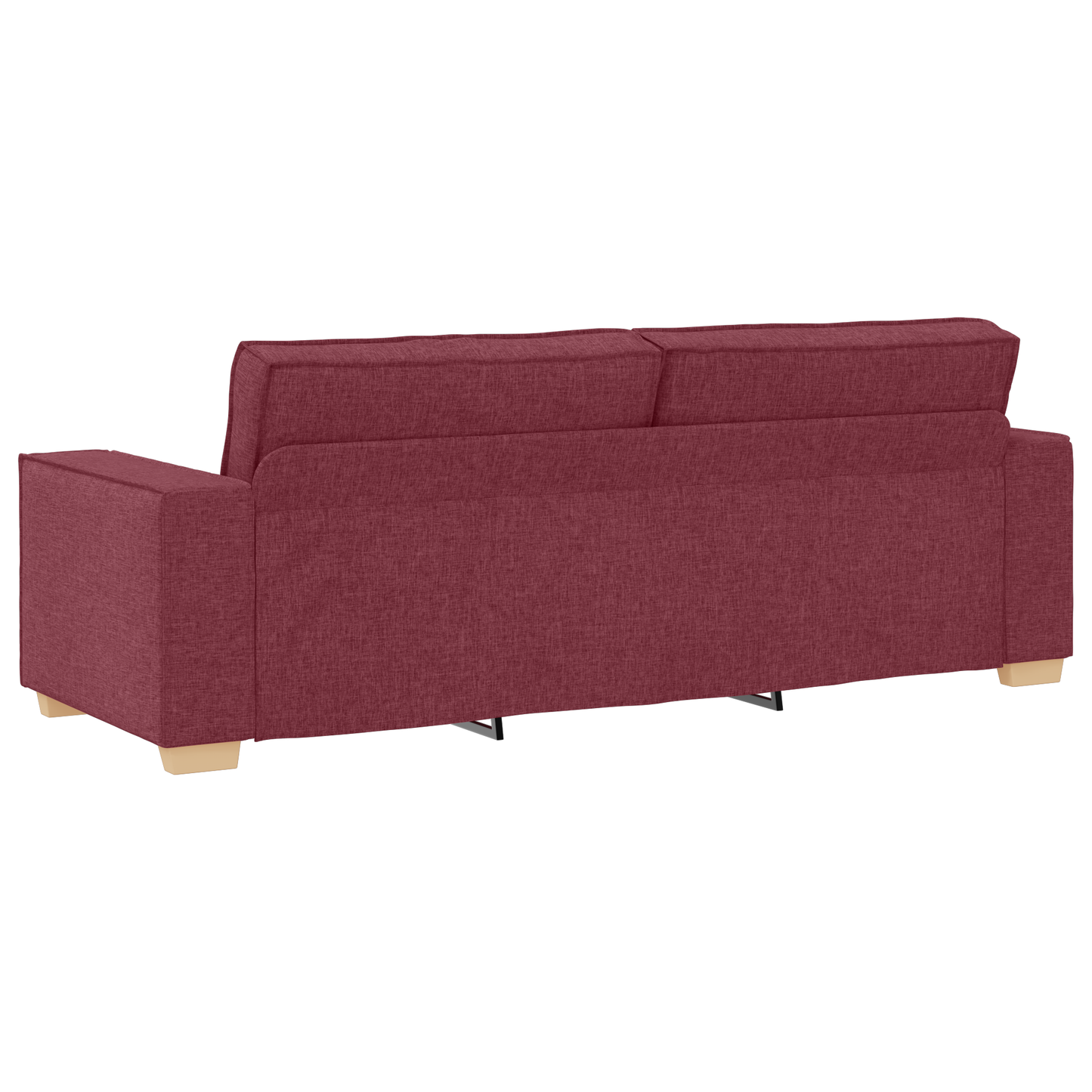 Sofa Sæt Med Pude Med Pude 3 Dele Vinrød 220 X 78 X 84 Cm Stof