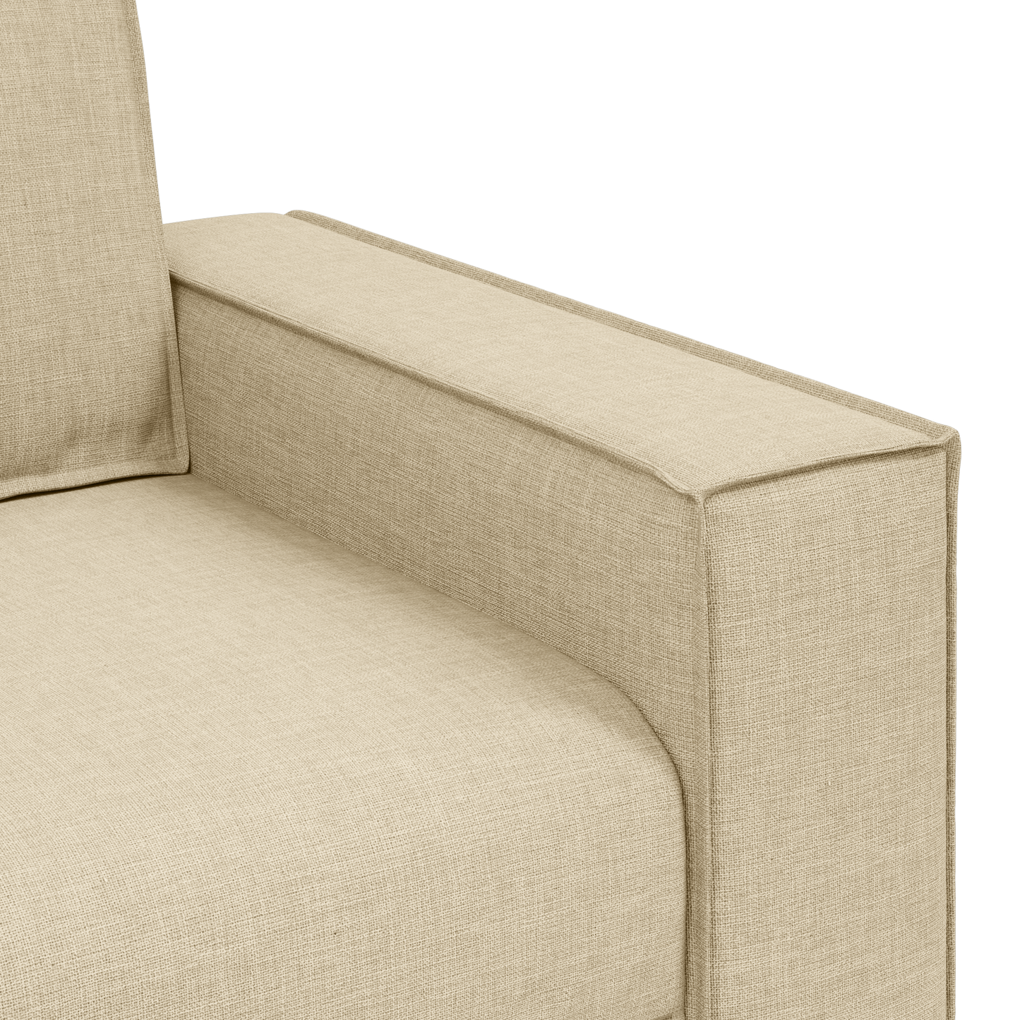 3 Personers Sofaset Med Puder Cremefarvet Stof