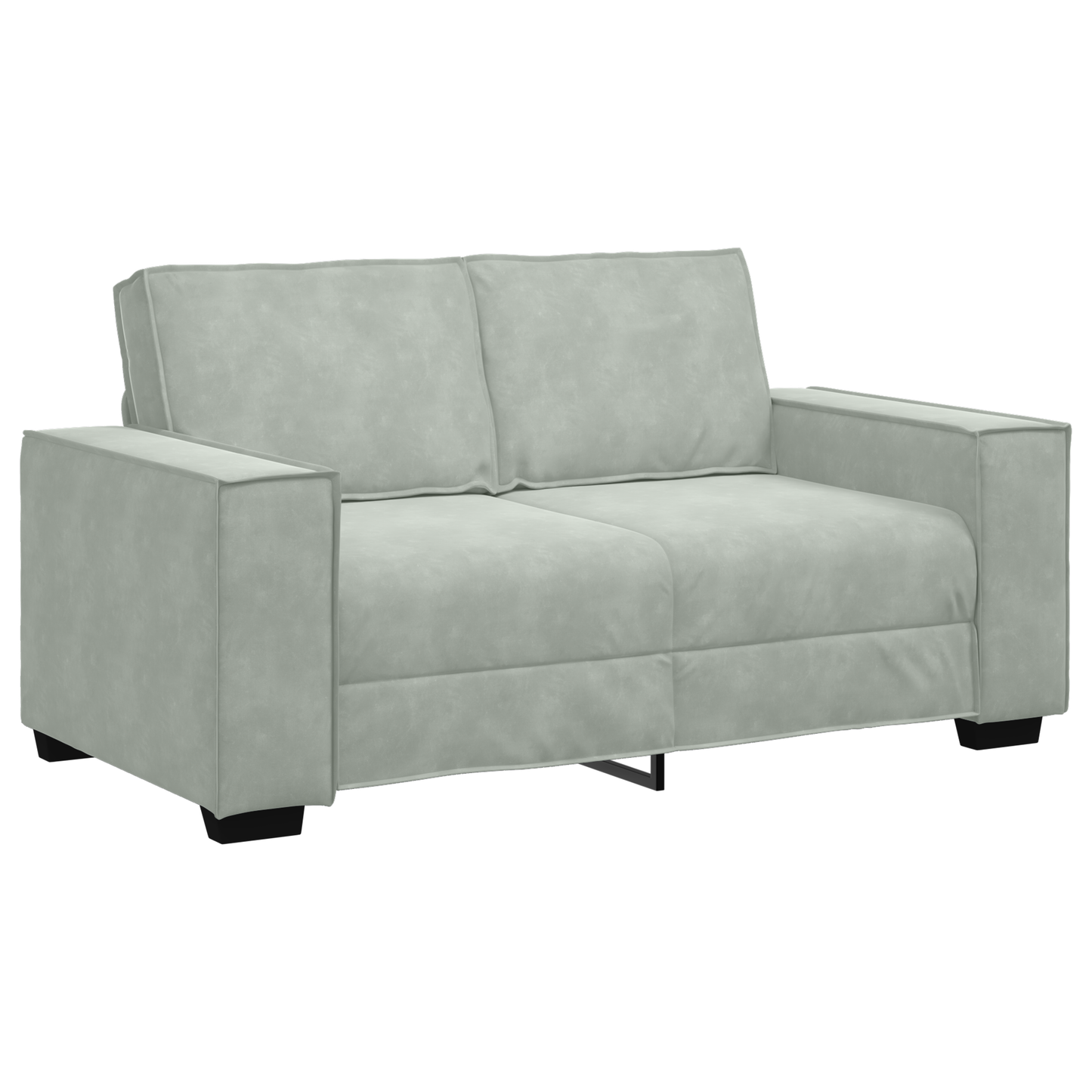 3 Personers Sofa Sæt Med Puder Lys Grå Fløjl