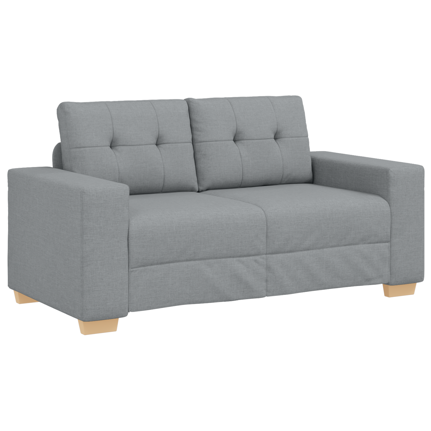 3-delt Sofa Sæt med Puder Lys Grå Stof - billede 6