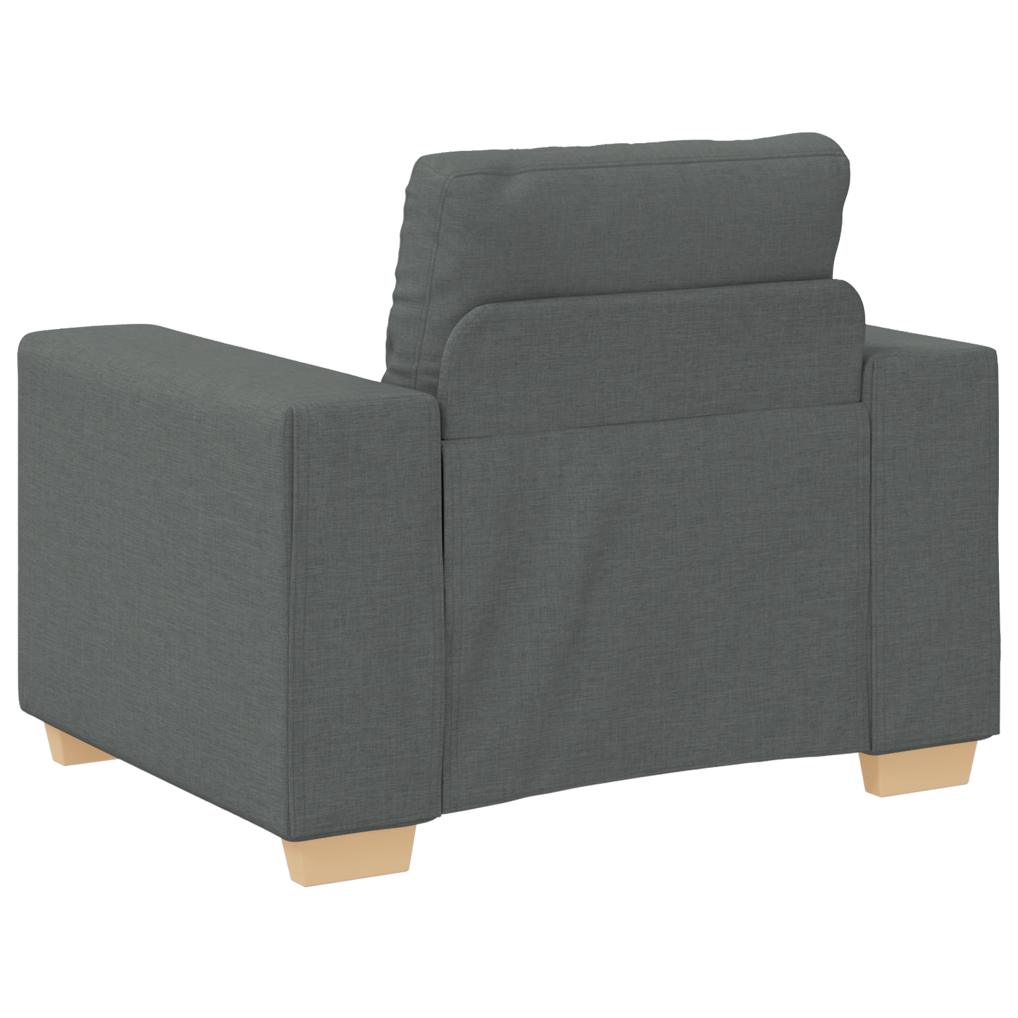 3-Delt Sofasæt Med Puder I Mørkegrå Stof