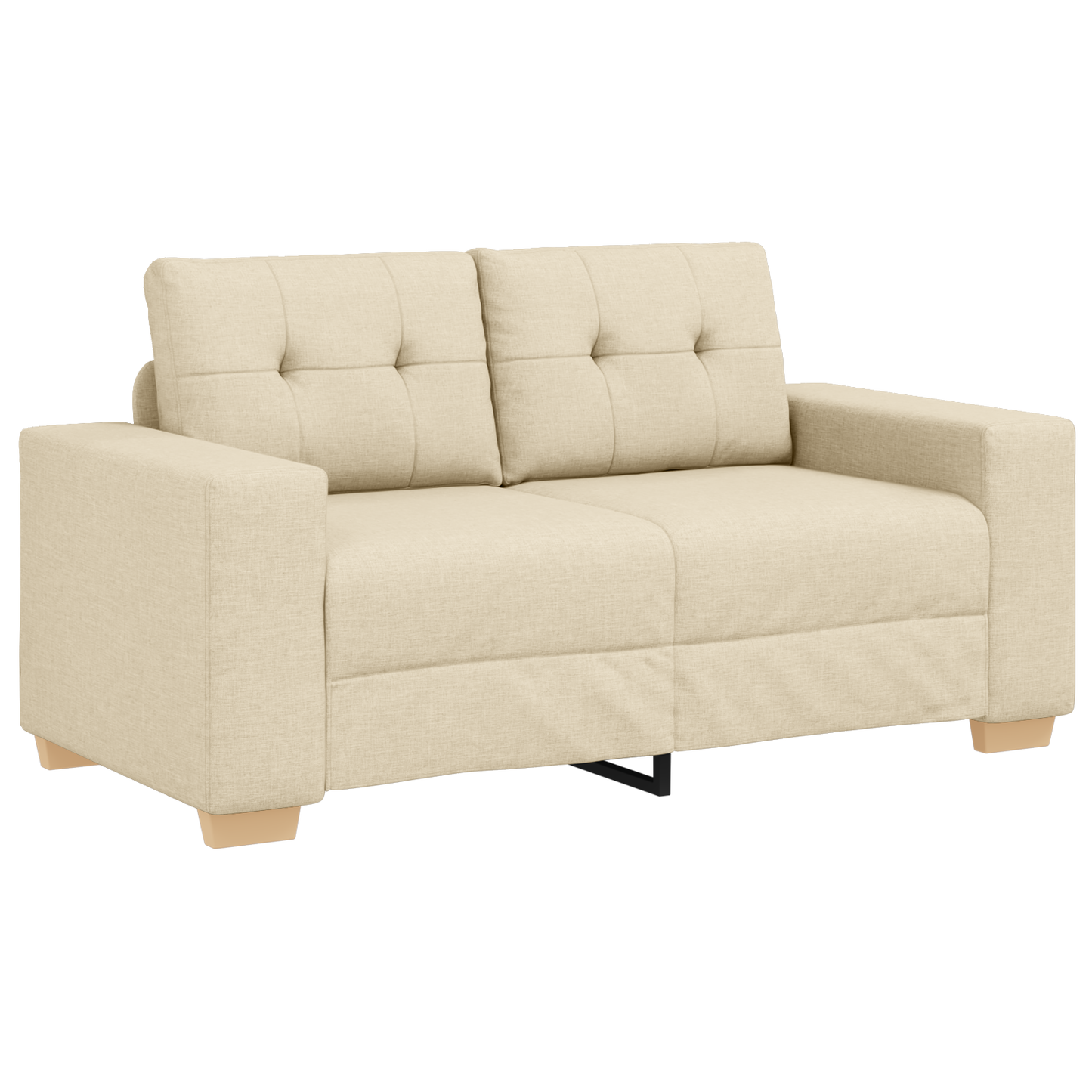 3-Delts Sofasæt Med Puder Cremefarvet Stof