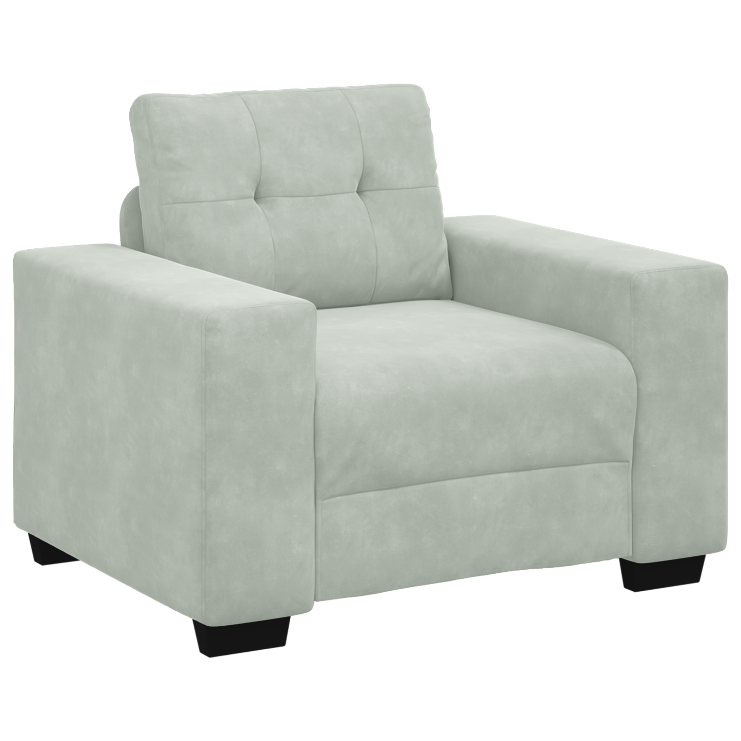 3-Delt Sofasæt Med Puder Lys Grå Velvet