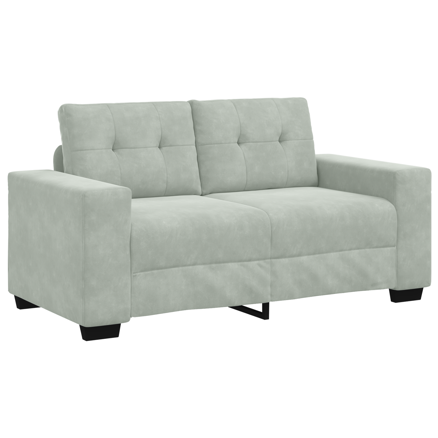 3-Delt Sofasæt Med Puder Lys Grå Velvet