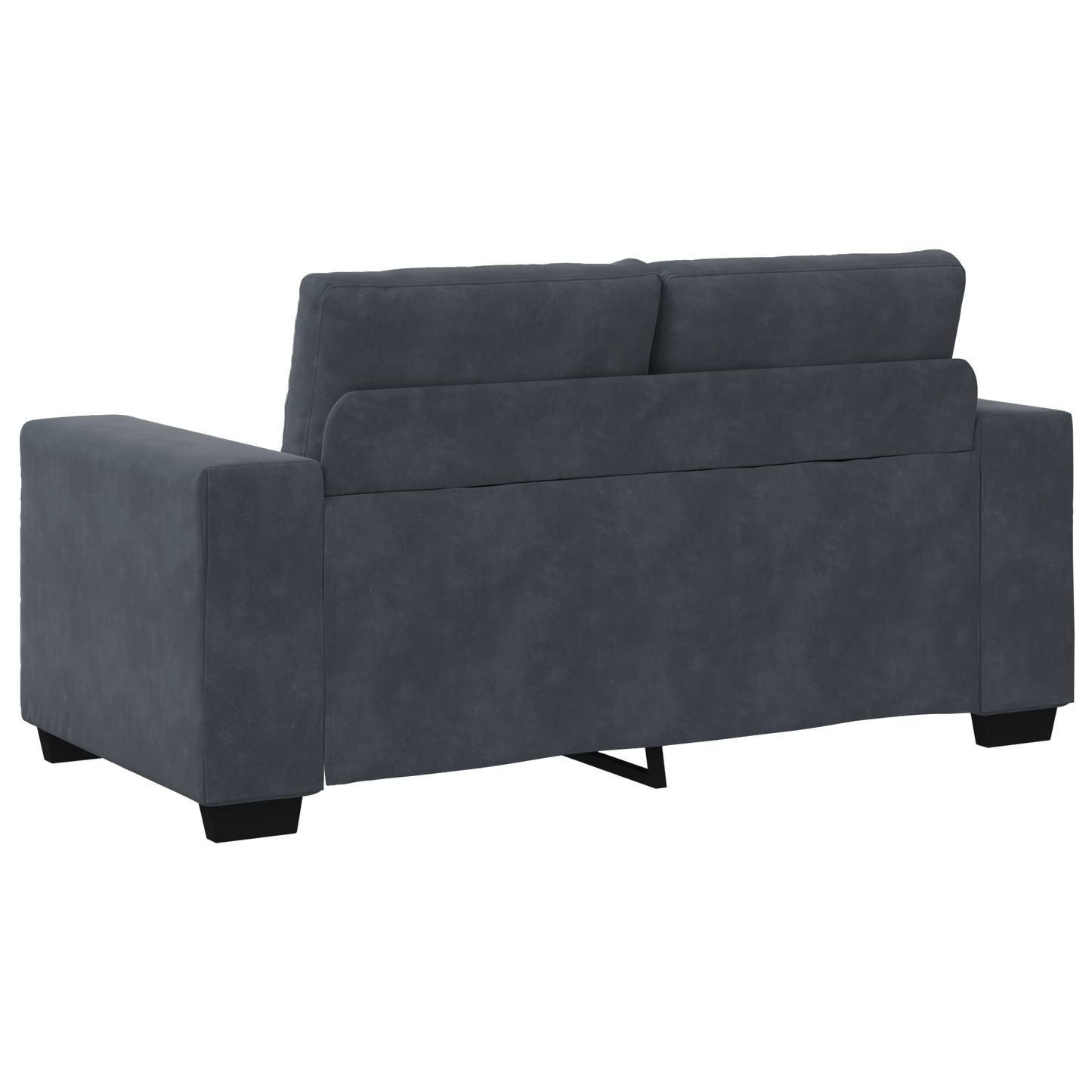 3 Personers Sofa Sæt Med Puder Mørkegrå Fløjl