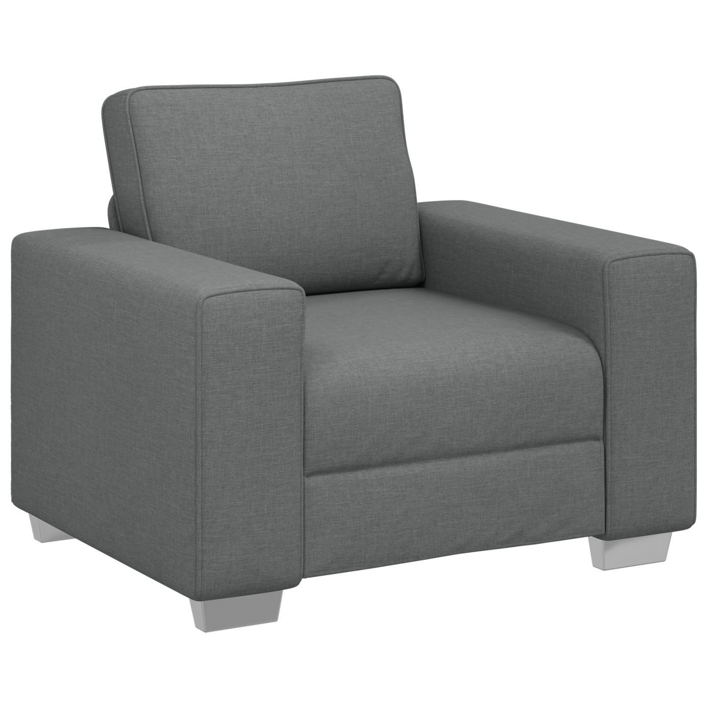 3-Personers Sofa Sæt Med Puder - Mørkegrå Stof