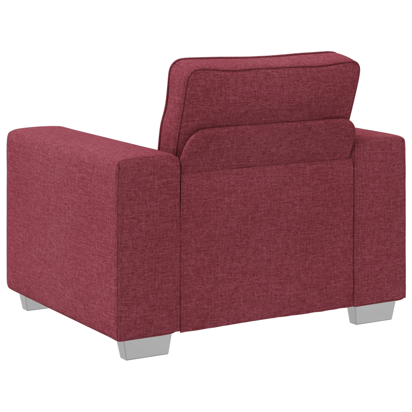 3-Delt Sofa Sæt Med Puder I Vinrød Stof