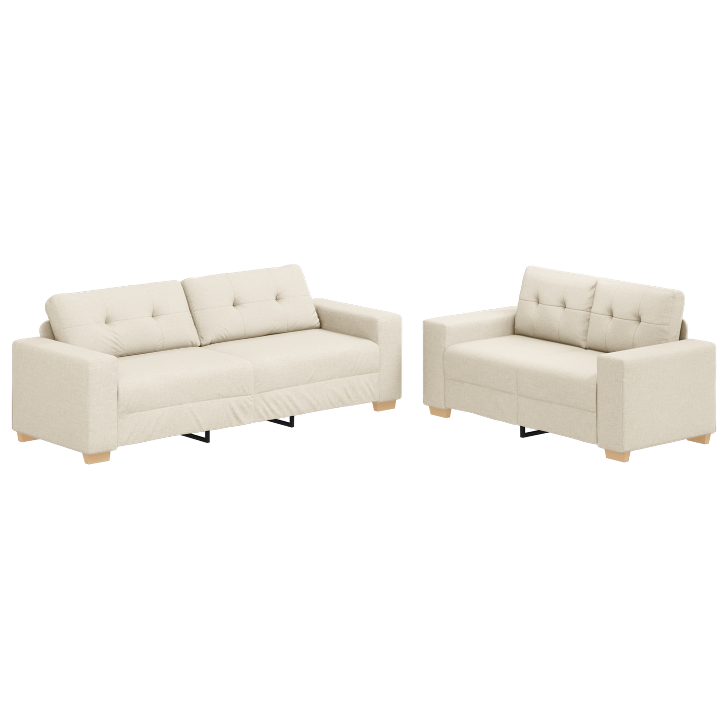 2 Personers Sofa Sæt Med Puder Linen