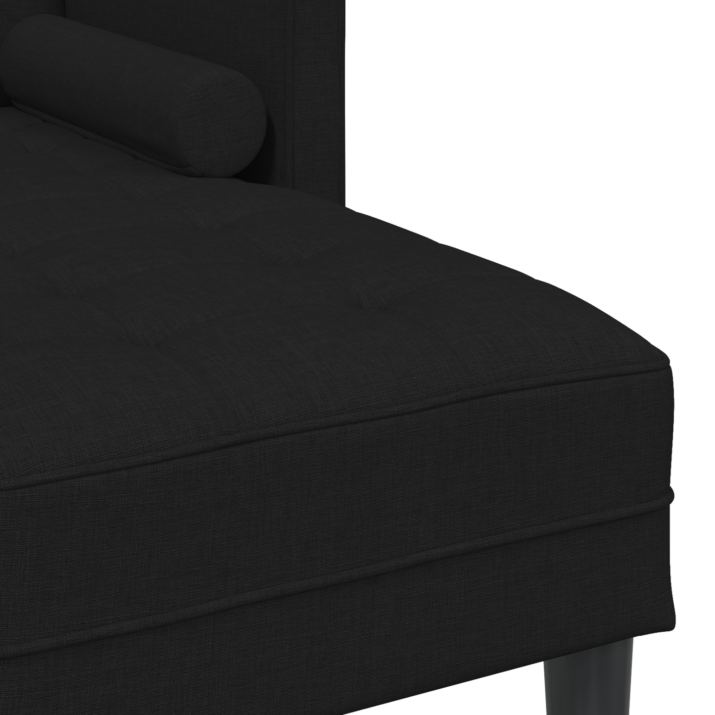 2-delt Sofa Sæt med Puder Sort Stof - billede 9