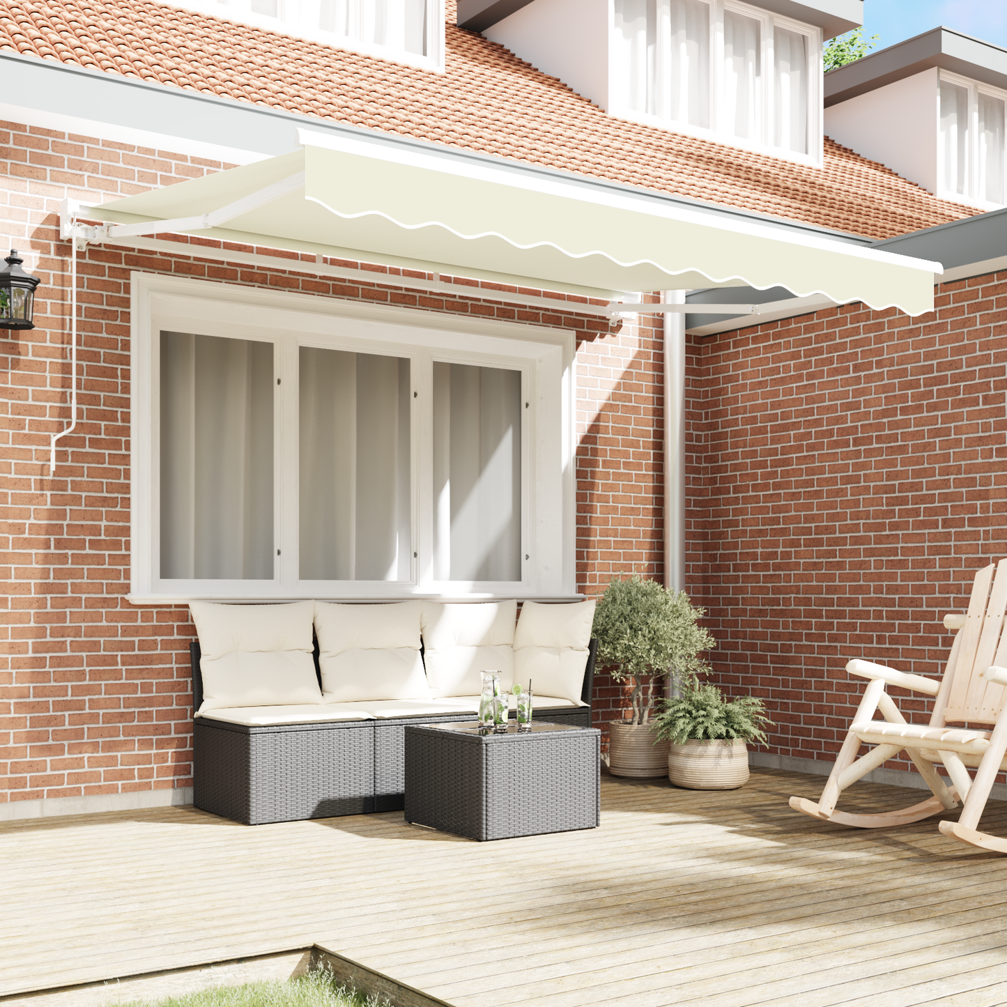 Utrækkelig Markise Creme 250x200 Cm - billede 3