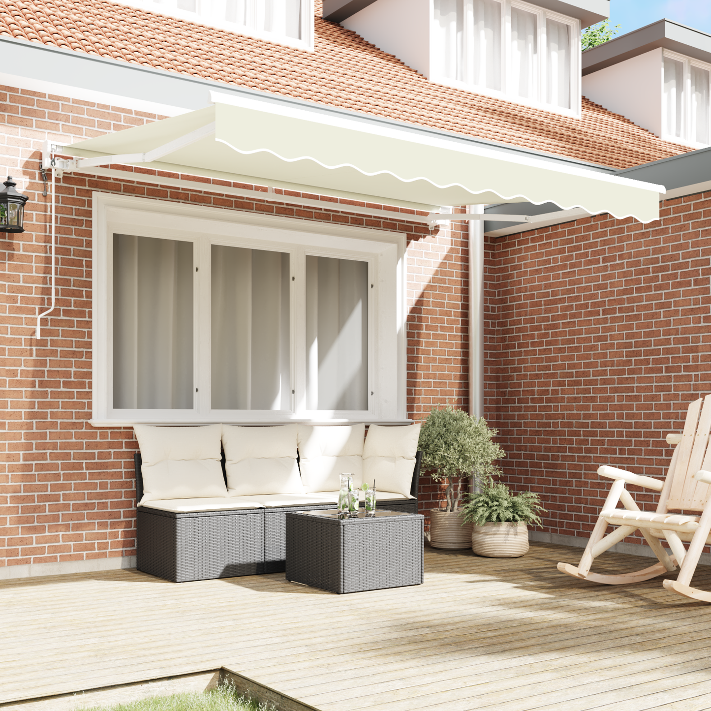 Utrækkelig Markise Creme 250x200 Cm - billede 3