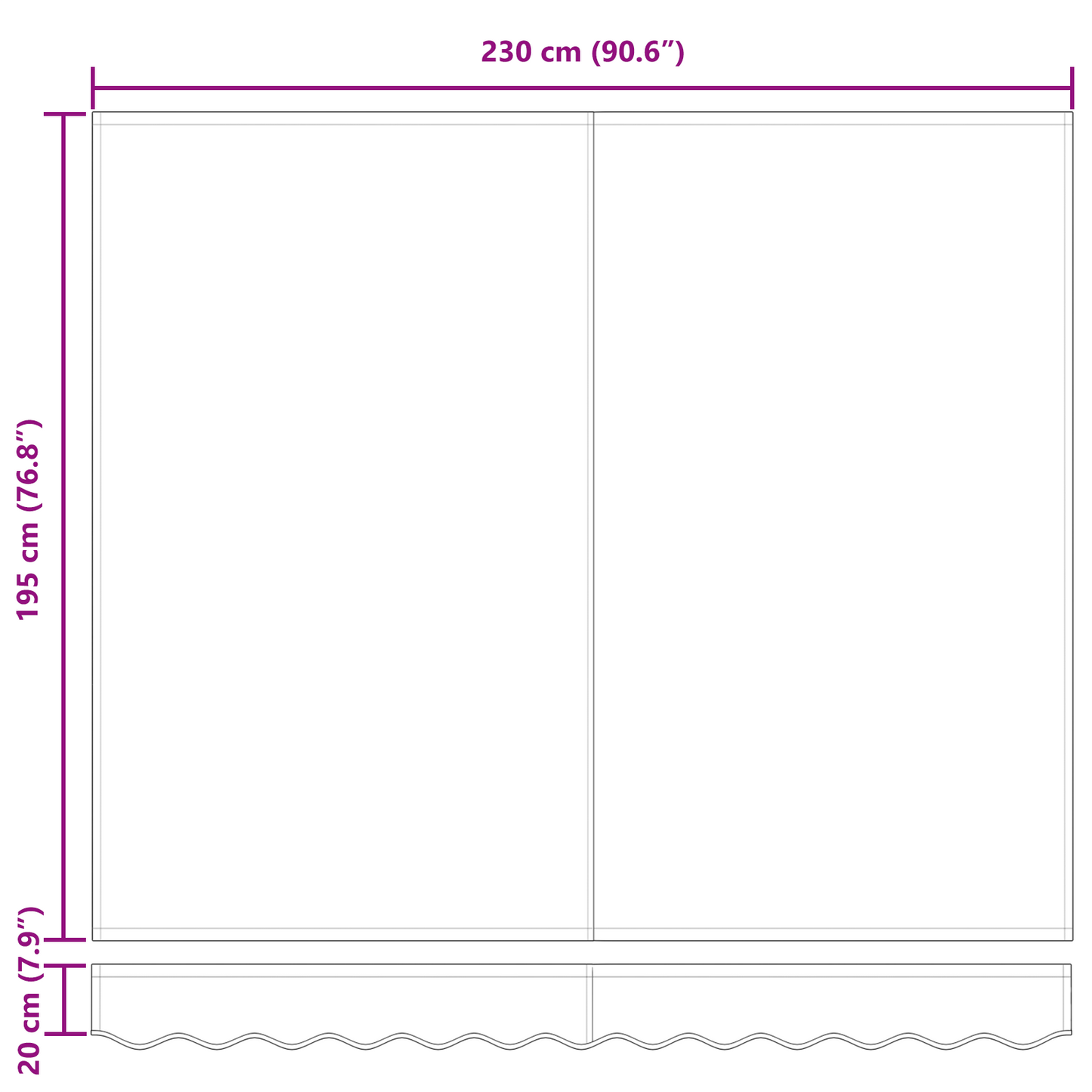 Utrækkelig Markise Creme 250x200 Cm - billede 12