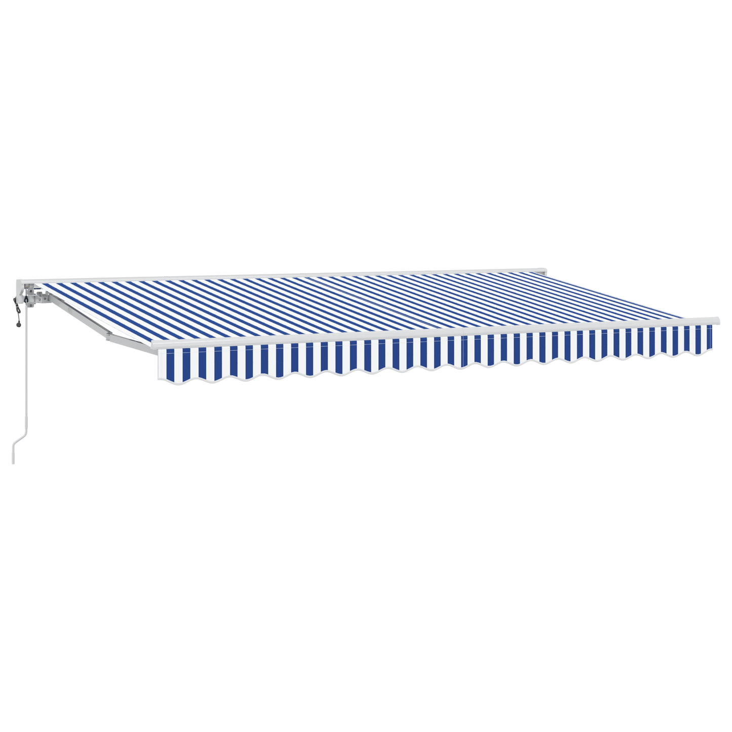 Utrækkelig Markise Blå og Hvid 350x200 Cm - billede 2