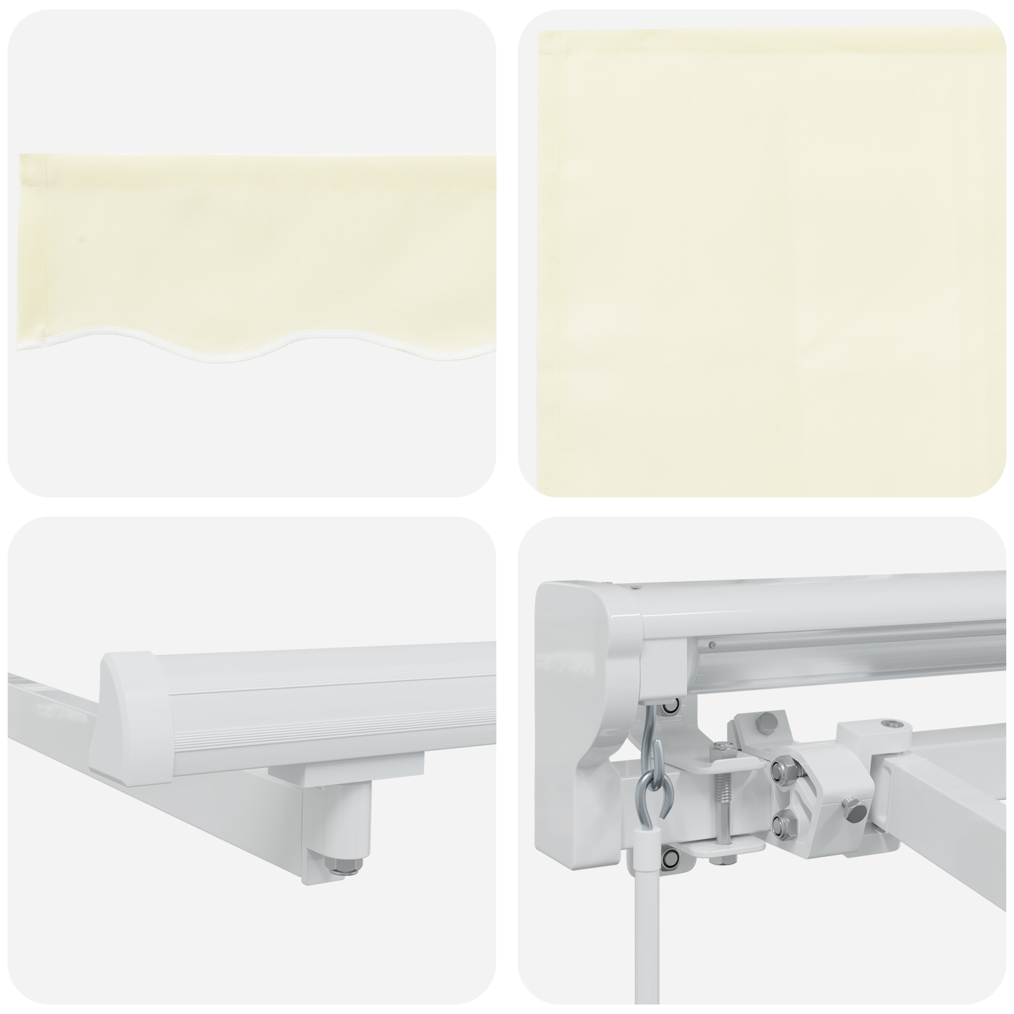 Utrækkelig Markise Creme 350x200 Cm - billede 8