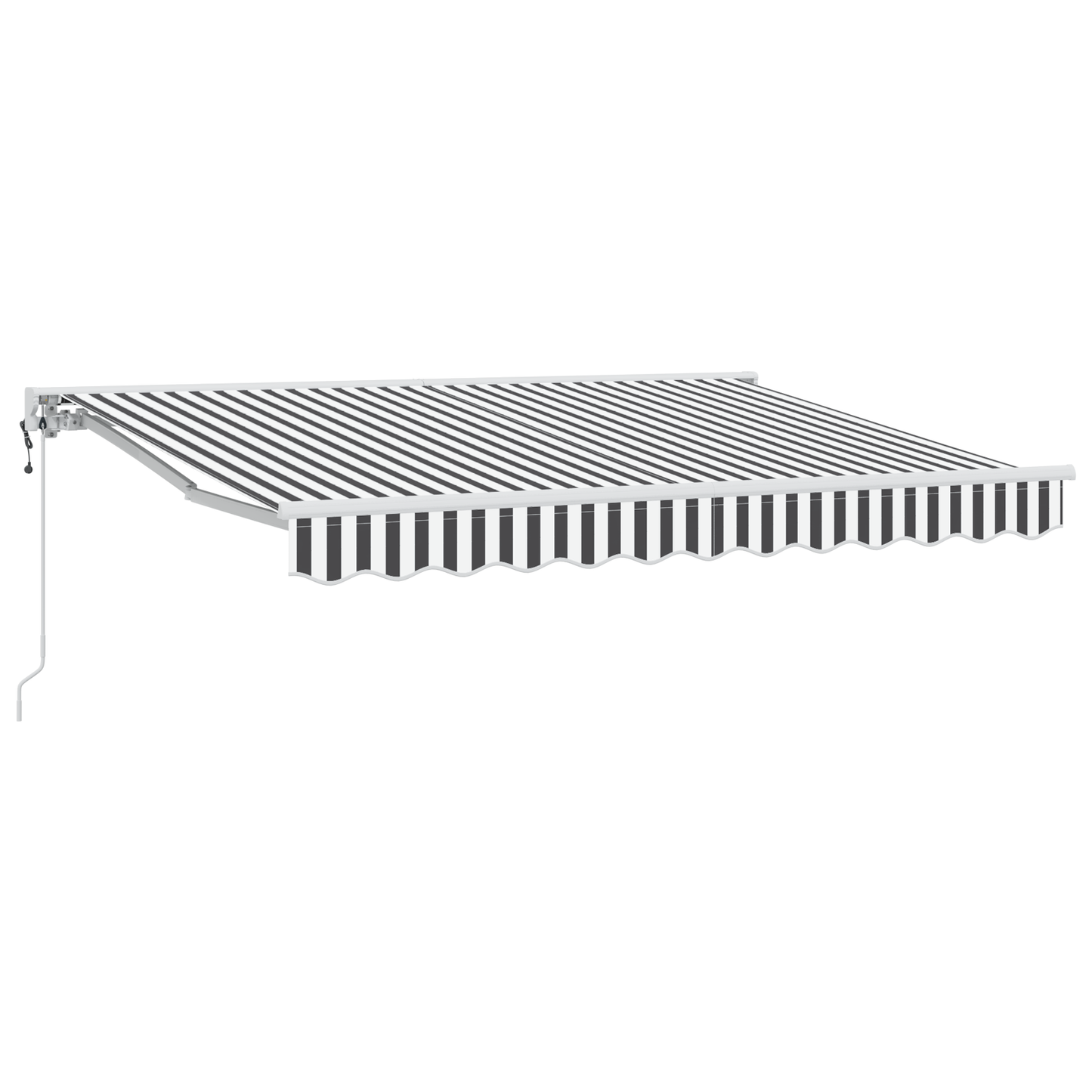 Utrækkelig Markise Anthracit og Hvid 350x200 Cm - billede 2