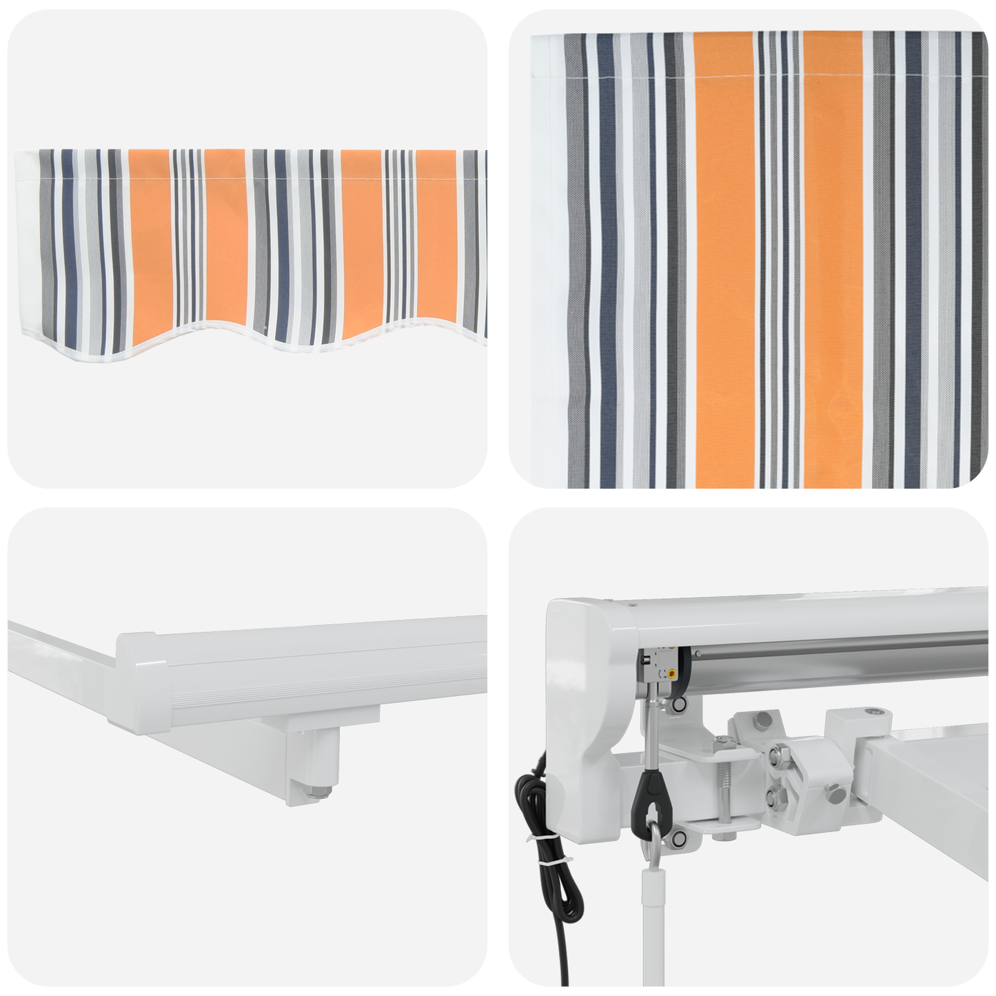 Utrækkelig Markise Marineblå 350x200 Cm Stof - billede 8