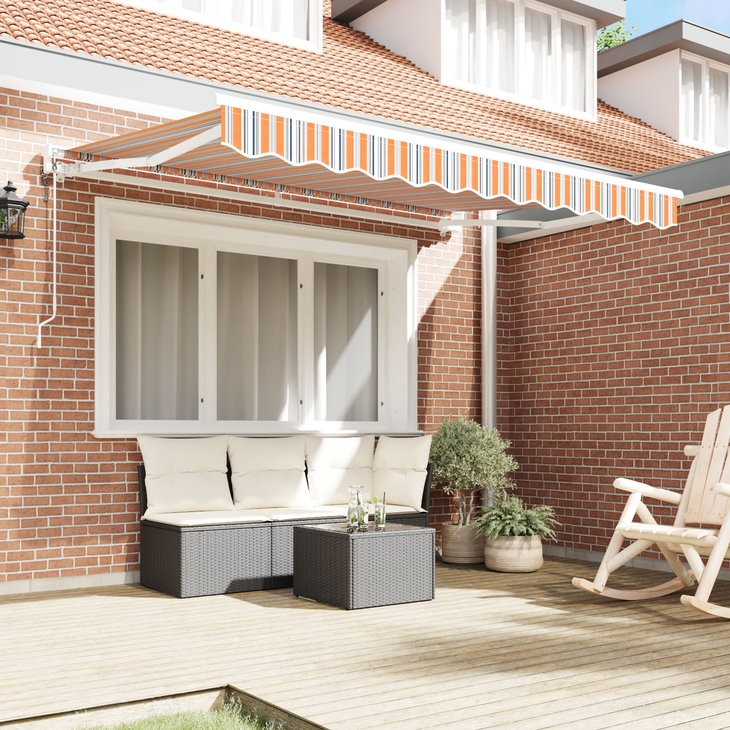 Utrækkelig Markise Marineblå 350x200 Cm Stof - billede 3