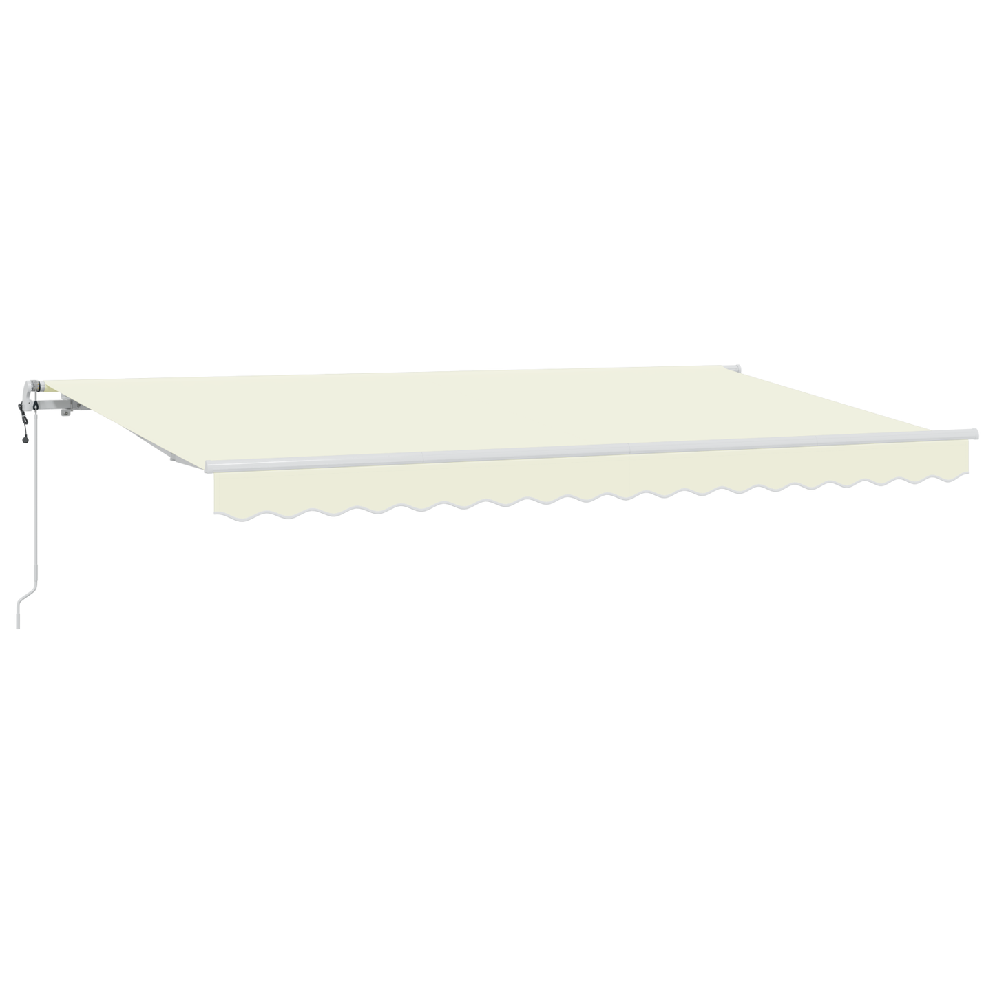 Utrækkelig Markise Creme og Hvid 400x200 Cm Large 4 X 2 M - billede 2
