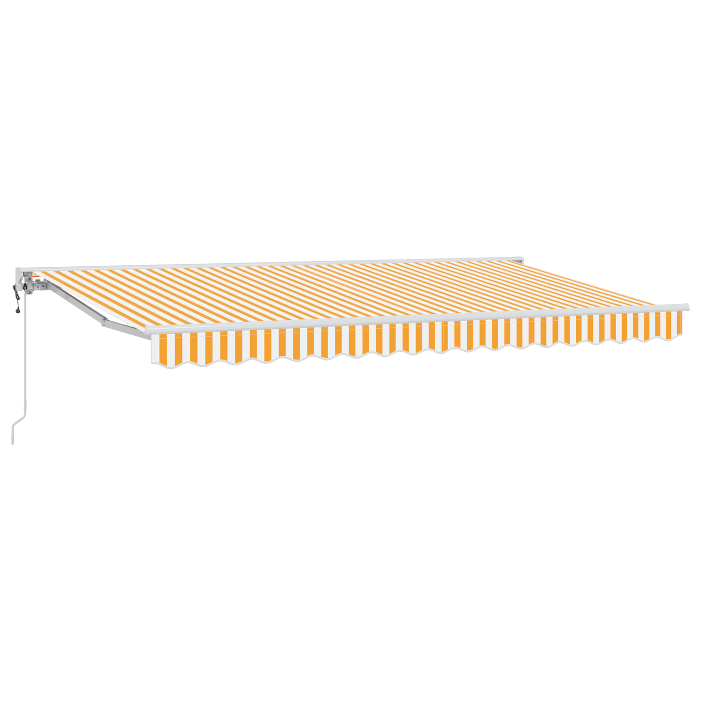 Utrækkelig Markise Gul og Hvid 400x200 Cm - billede 2