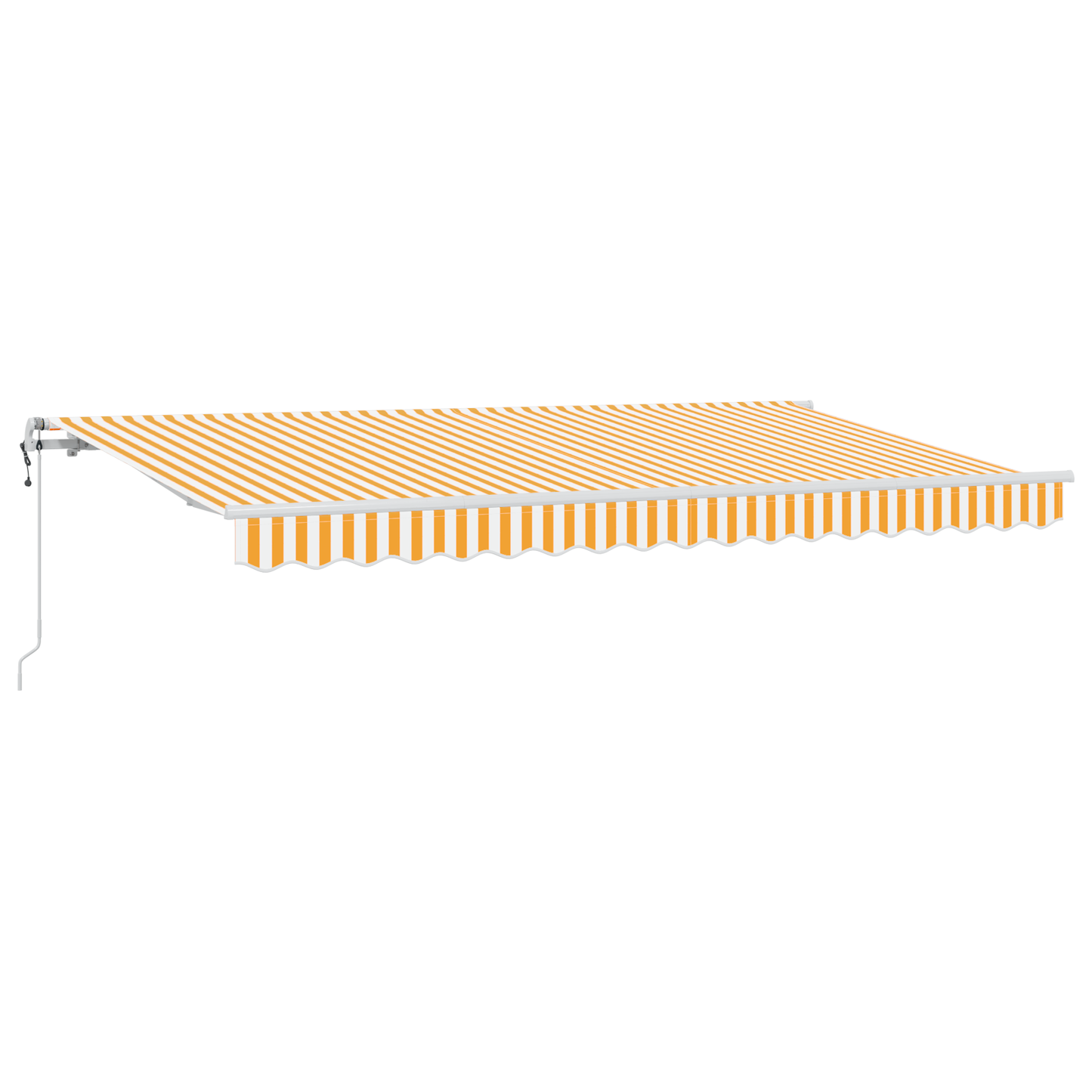 Utrækkelig Markise Gul og Hvid 400x200 Cm 400 X 200 Cm 4 X 2 M - billede 2