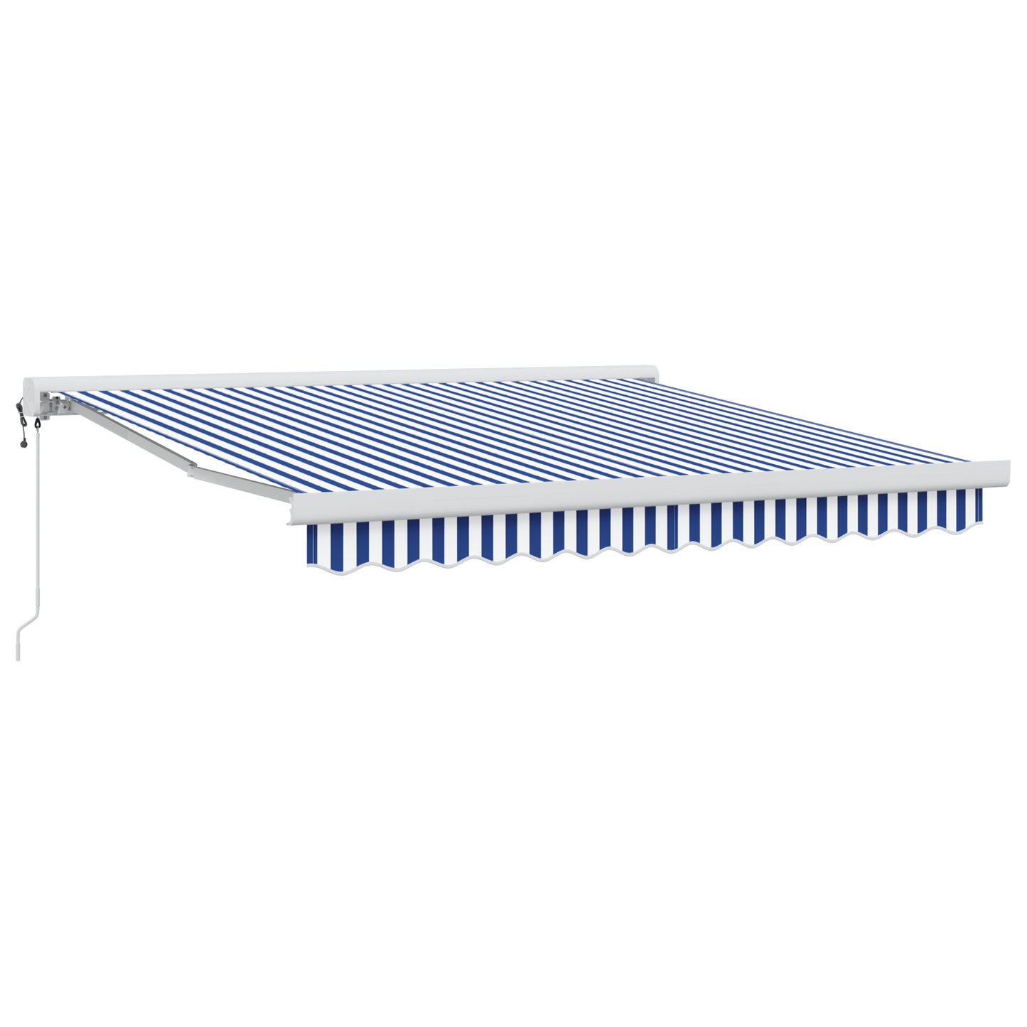 Automatisk Utrulbar Markise Blå og Hvid 300x250 Cm - billede 2