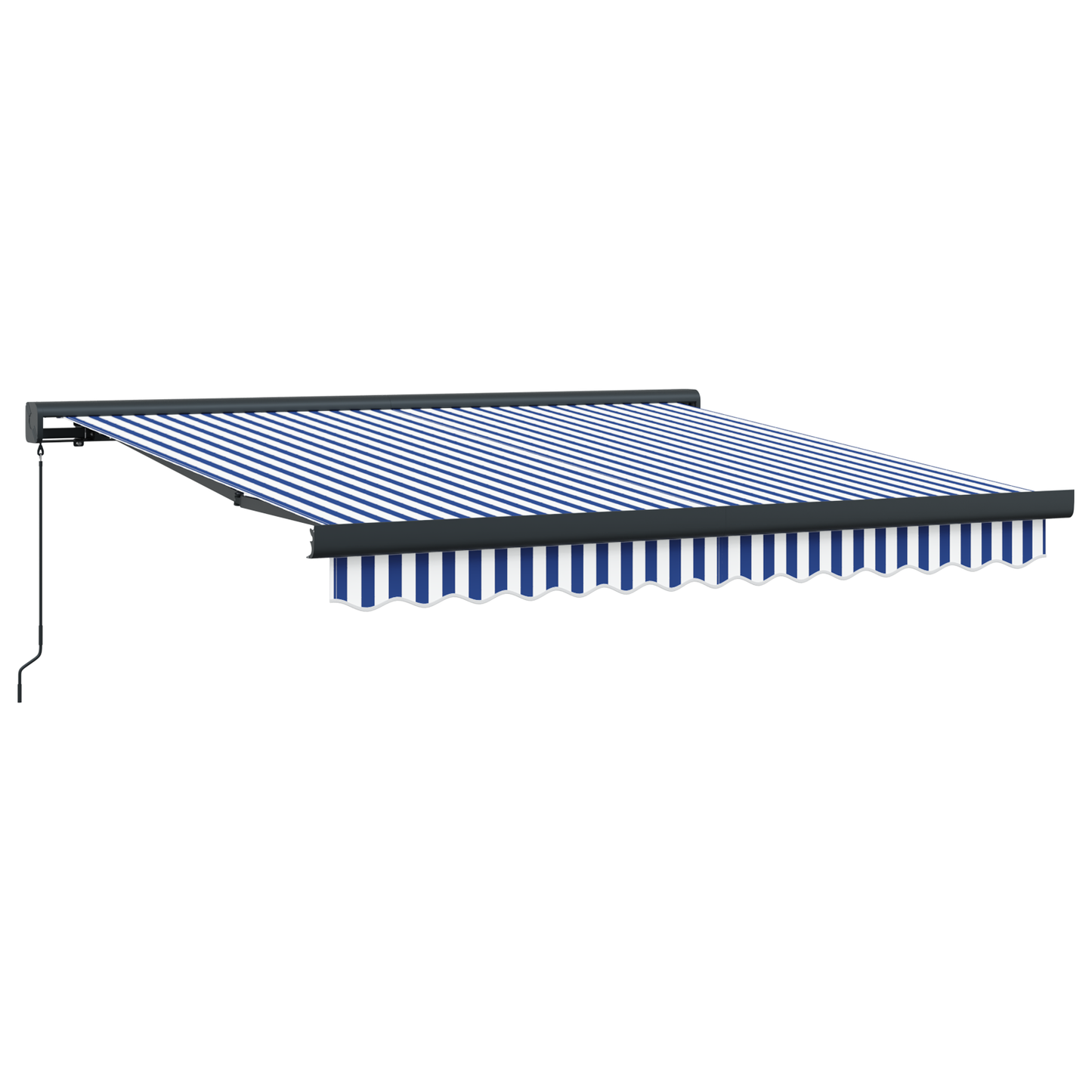 Manuel Udtækkelig Markise Blå og Hvid 300x250 Cm - billede 2