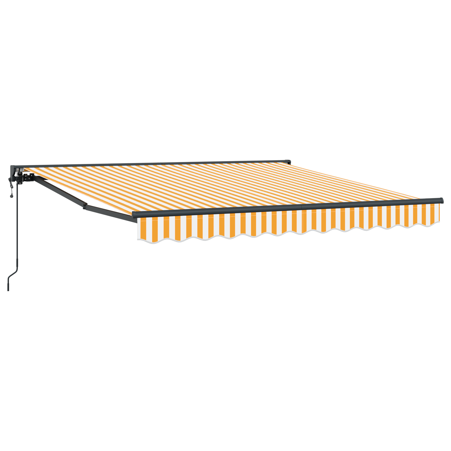 Utrækkelig Markise Gul og Hvid 300x250 Cm Polyester og Metal - billede 2