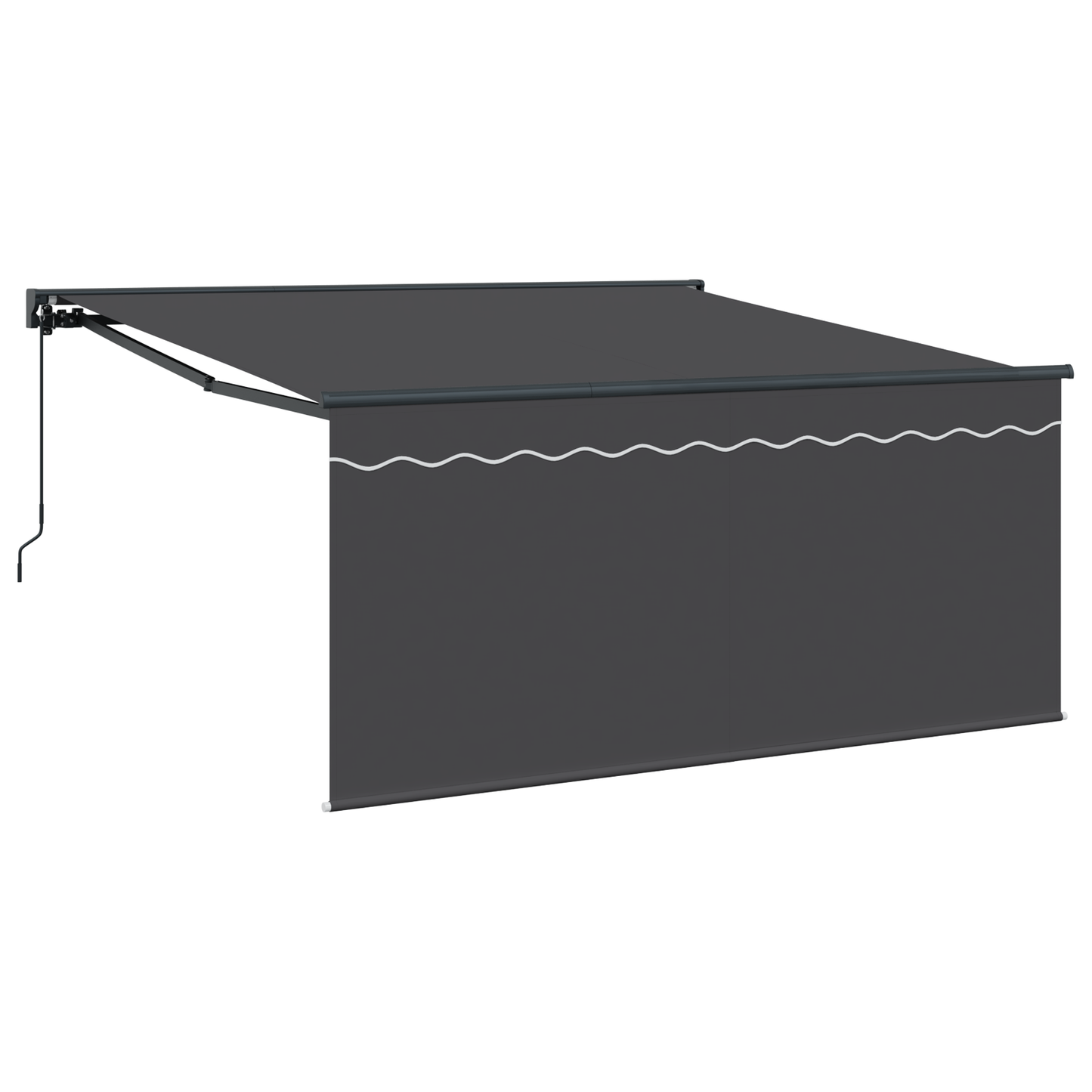 Utrækkelig Markise Antracit 300 X 250 Cm Stof - billede 2