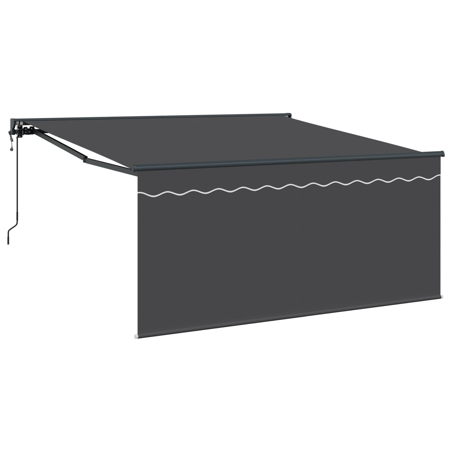 Utrækkelig Markise Antracit 300 X 250 Cm Stof - billede 2
