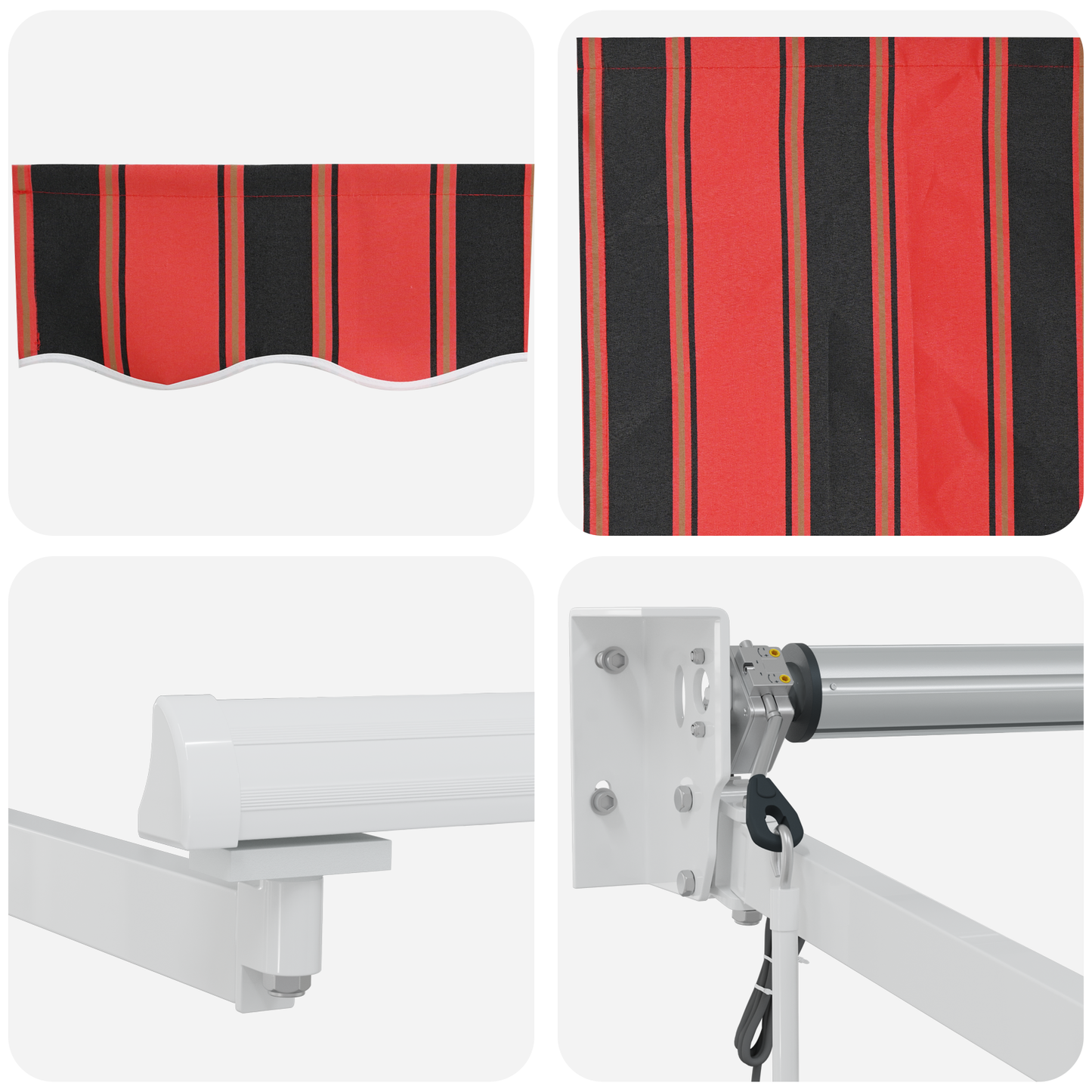Automatisk Udtækkelig Markise Orange og Brun 300x250 Cm - billede 8