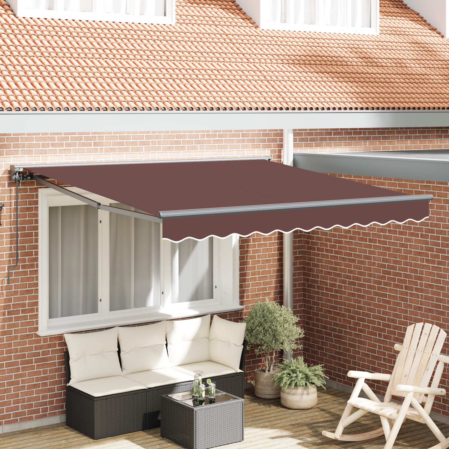 Utrækkelig Markise Brun 300x250 Cm Polyester - hovedbillede