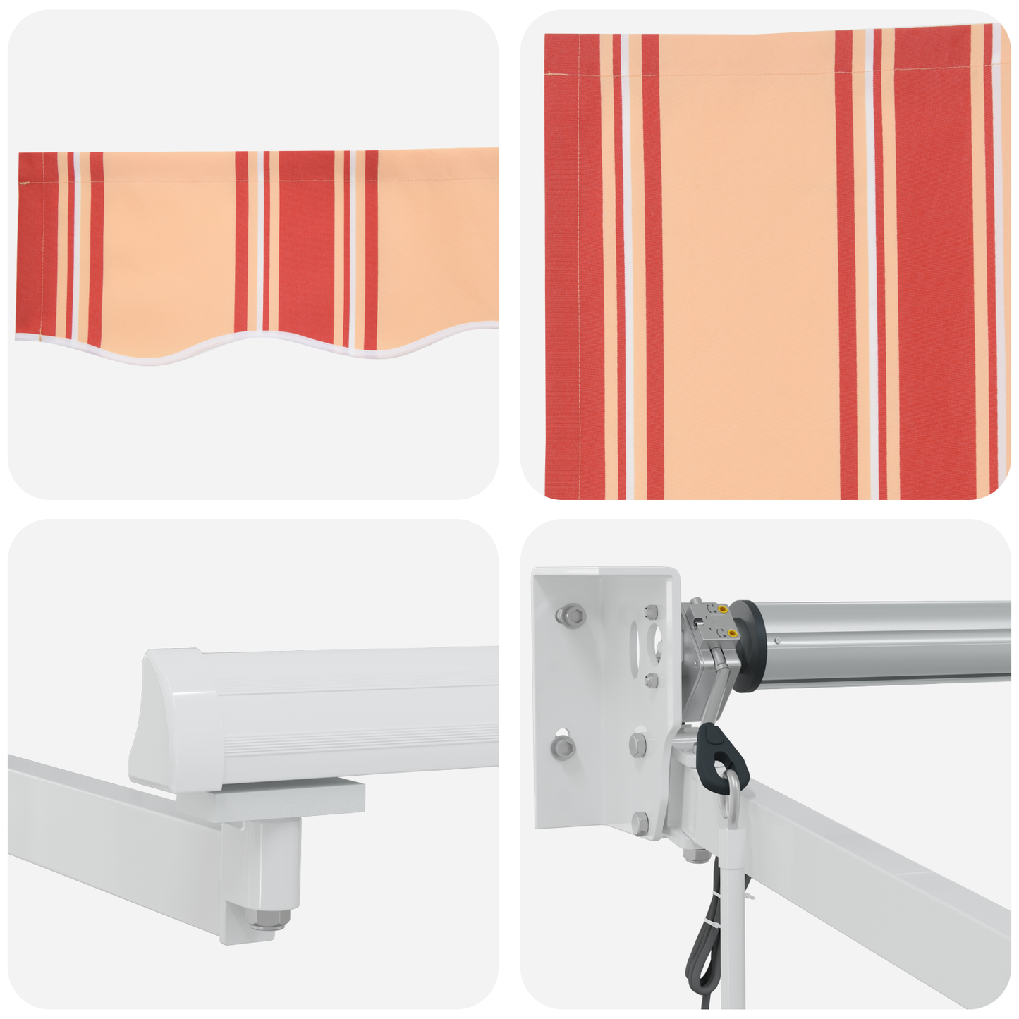 Automatisk Sammenrulkelig Markise Gul og Orange 300x250 Cm - billede 8