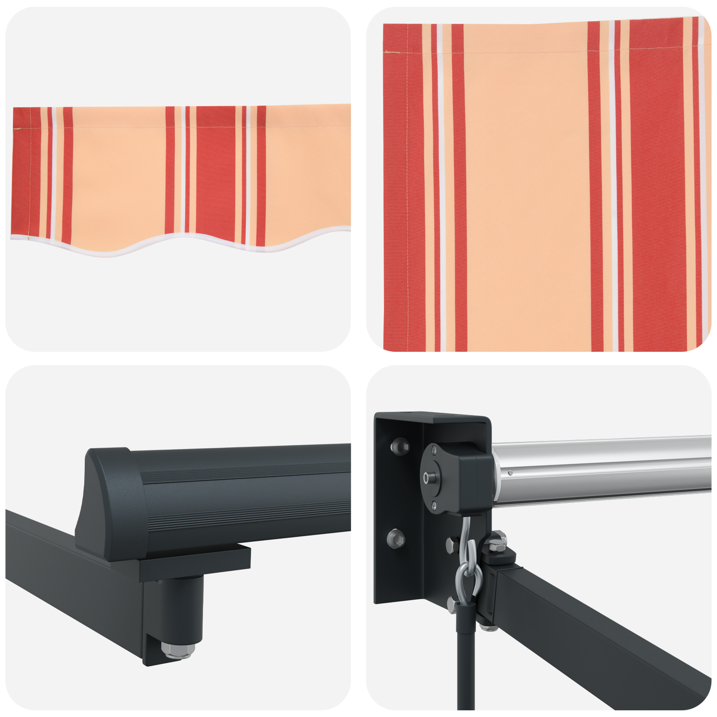 Manuel Udrulbar Markise Gul og Orange 300x250 Cm - billede 8