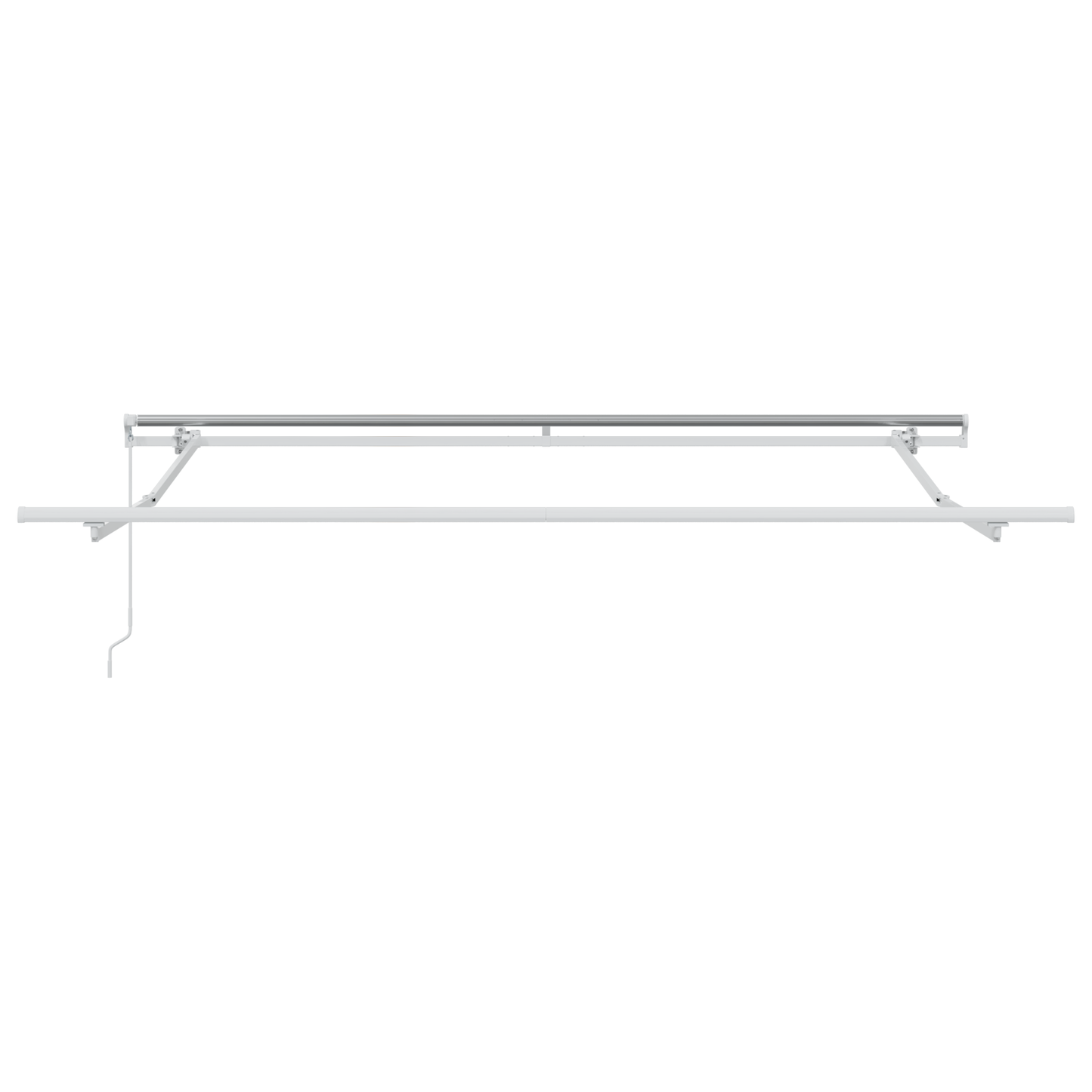 Manuel Udtækkelig Markise Rød og Hvid Stribe 300x250 Cm - billede 6