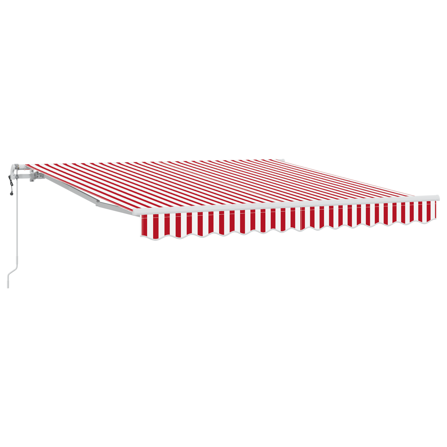 Automatisk Utrækkelig Markise Rød og Hvid - 300 X 250 Cm - billede 2