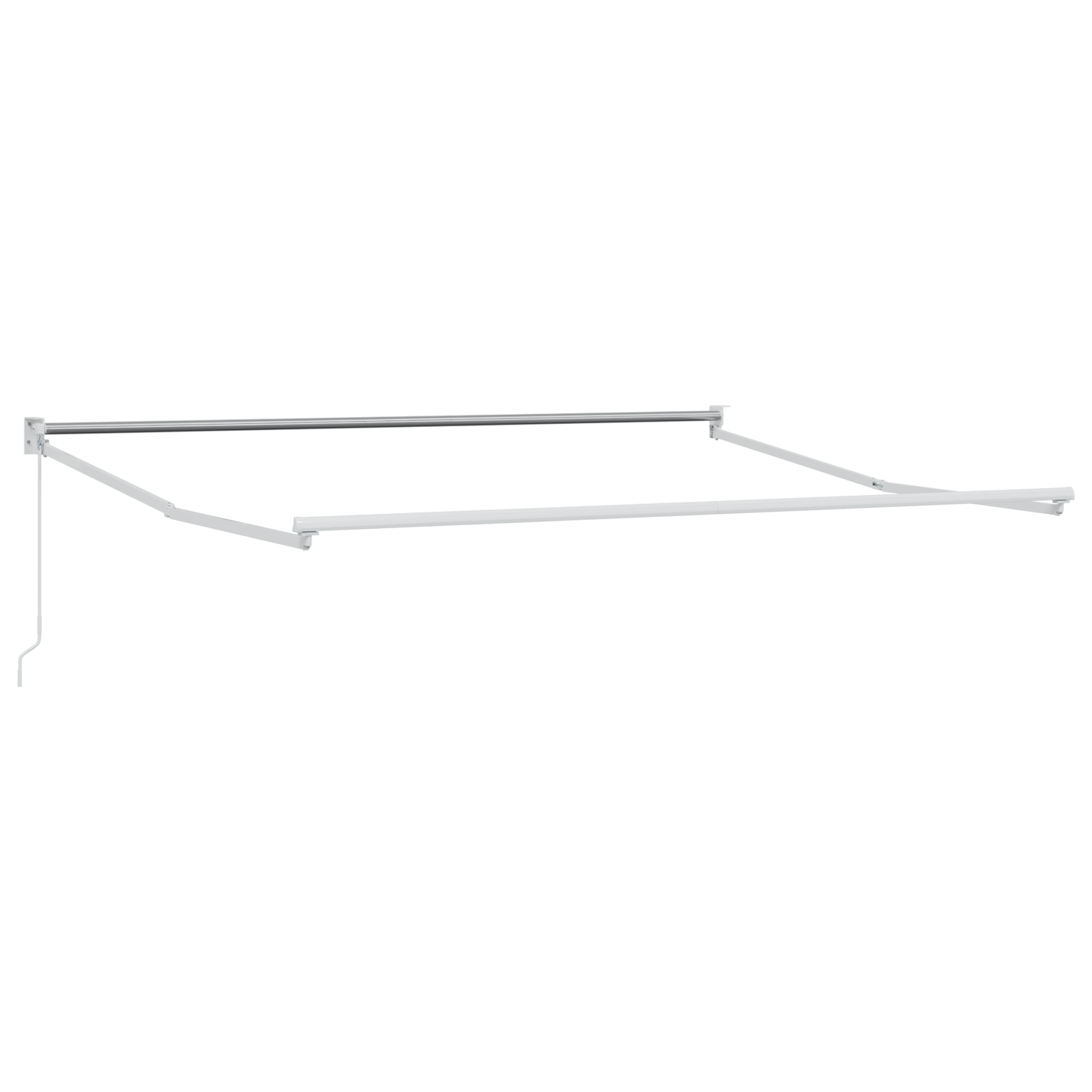 Manuel Udtækkelig Markise Rød og Hvid Stribe 300x250 Cm - billede 5