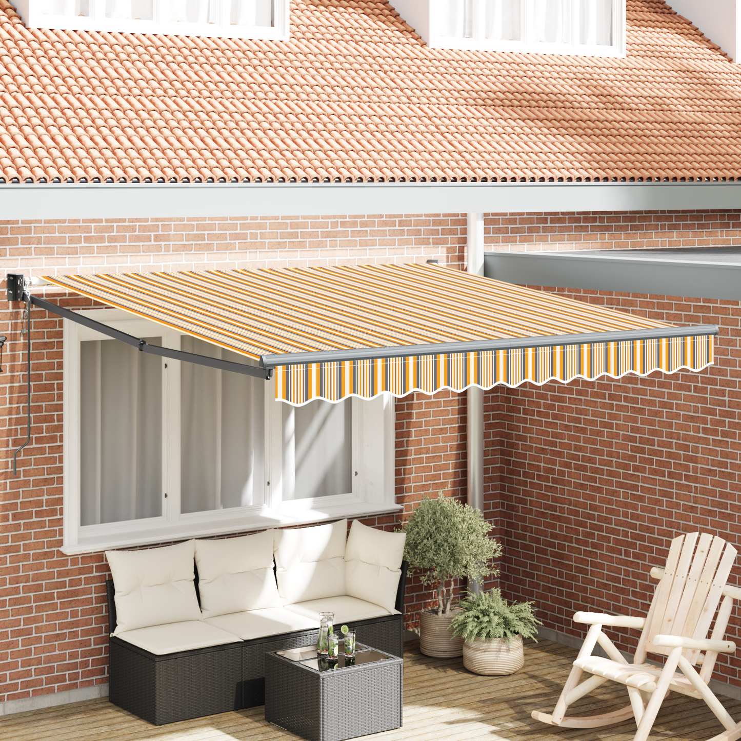 Utrækkelig Markise Flerfarvet 300x250 Cm Stof - hovedbillede